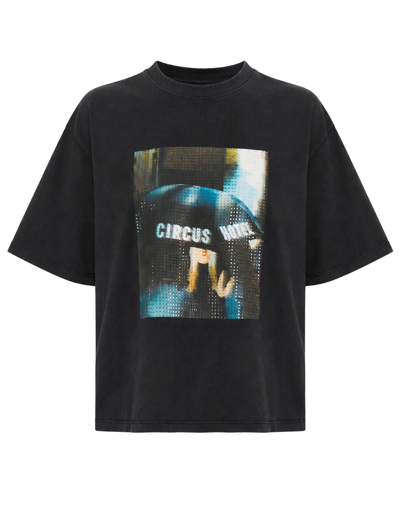 CIRCUS HOTEL T-Shirt con Stampa Lamina Notte