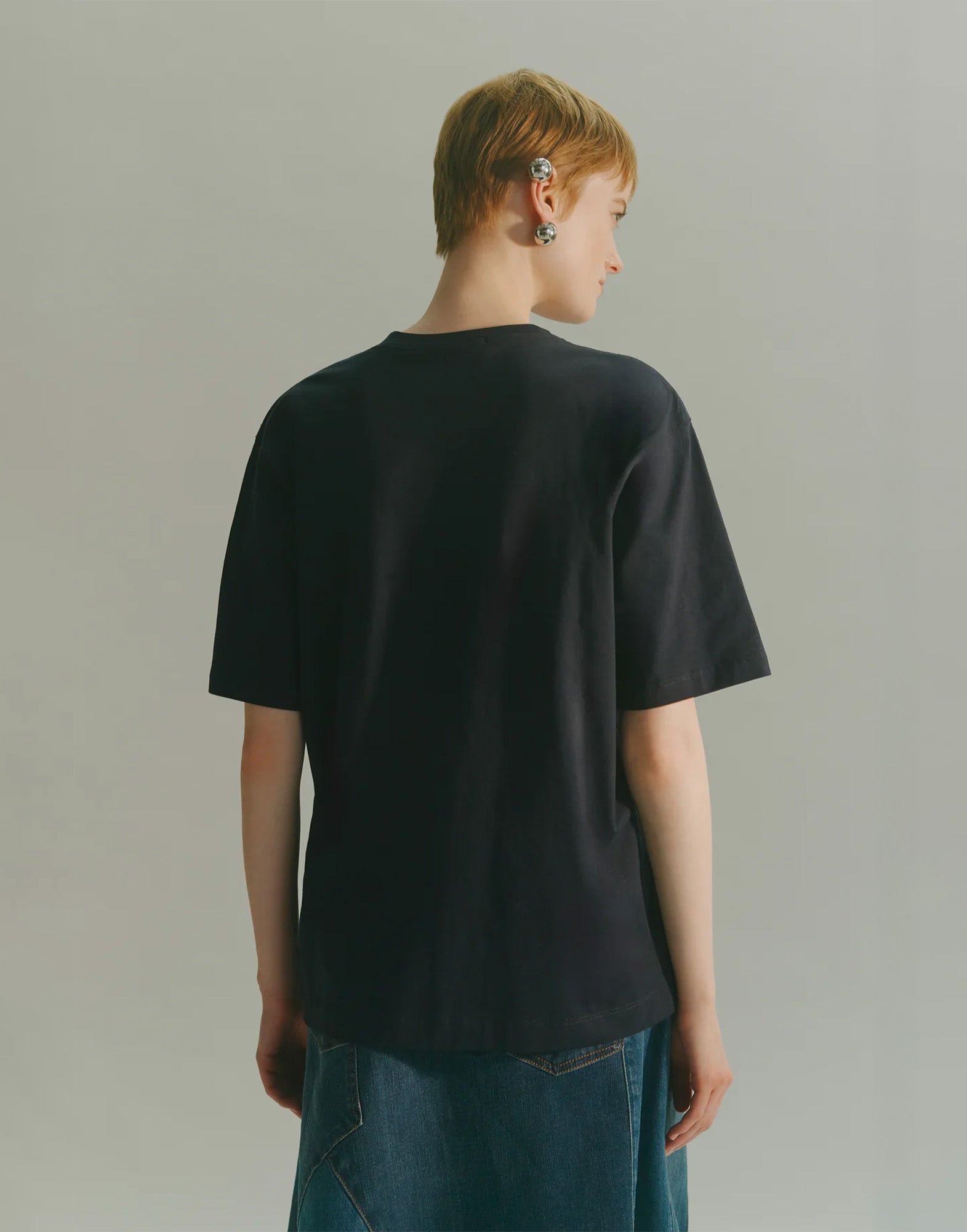 CIRCUS HOTEL T-Shirt con Stampa Lamina Notte