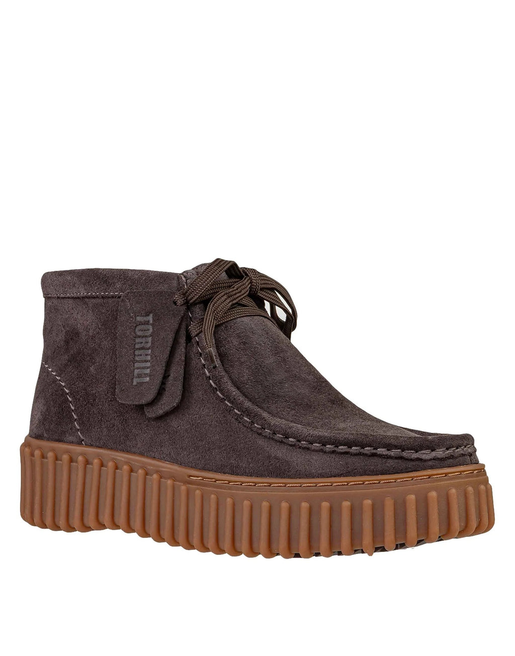 CLARKS Polacchino Torhill Moss Moss Dark Brown Suede