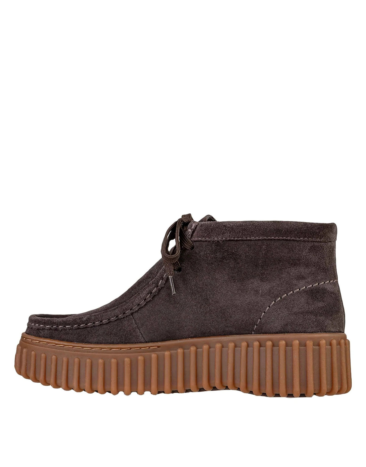 CLARKS Polacchino Torhill Moss Moss Dark Brown Suede