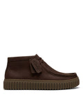 CLARKS Polacchino Torhill Hi Dark Brown Leather