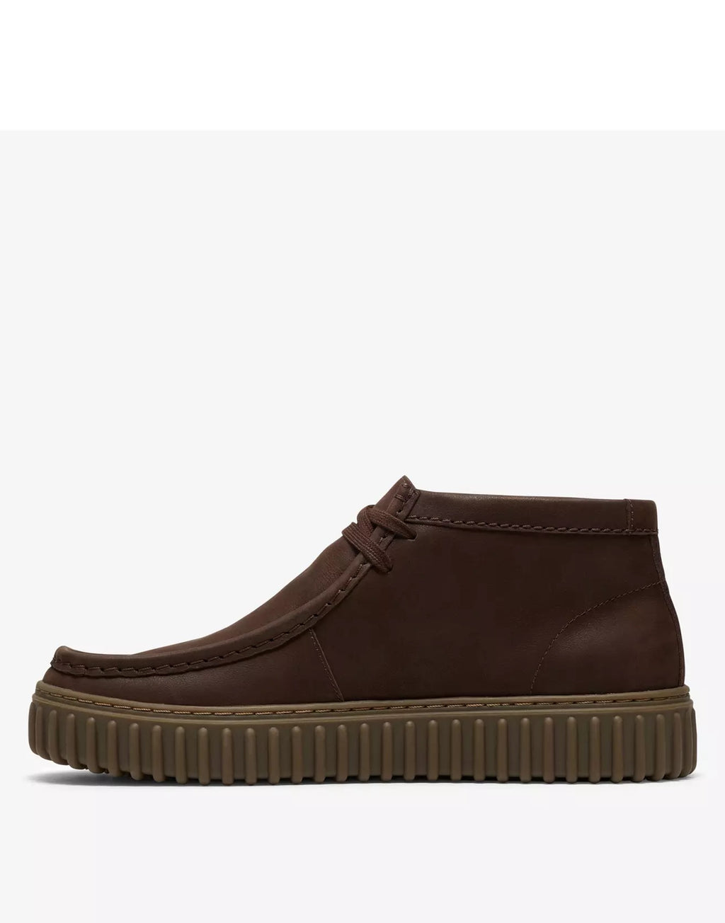 CLARKS Polacchino Torhill Hi Dark Brown Leather