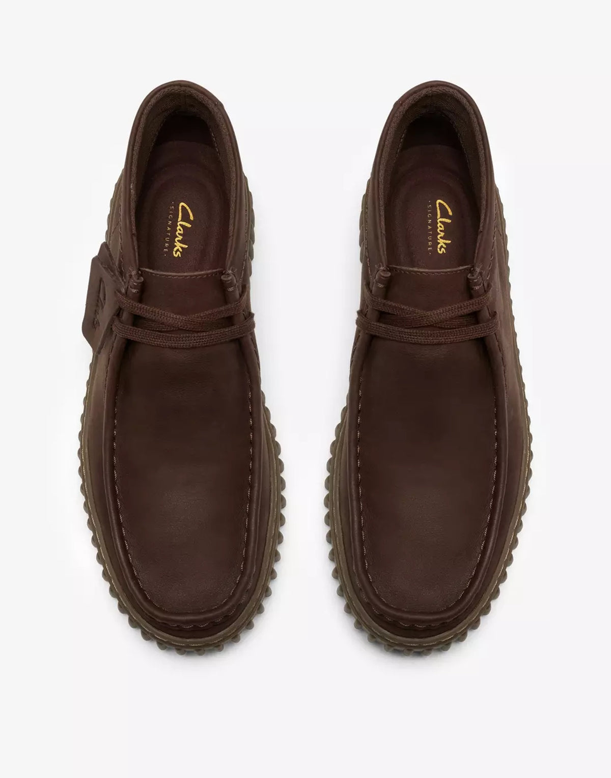 CLARKS Polacchino Torhill Hi Dark Brown Leather