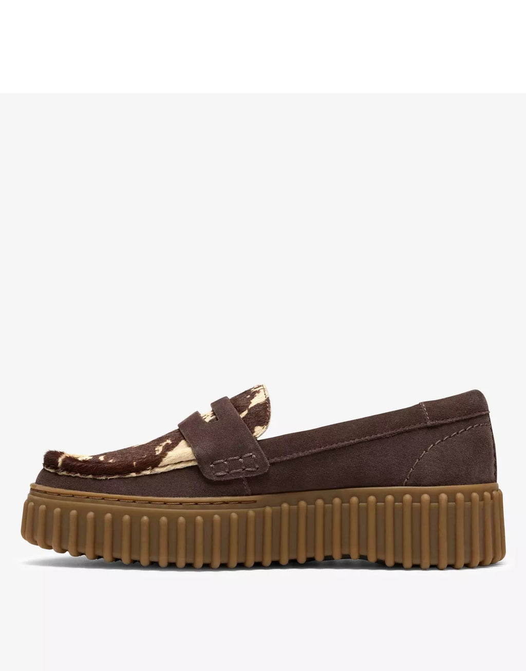CLARKS Mocassino Torhill Penny Brown Cow Print
