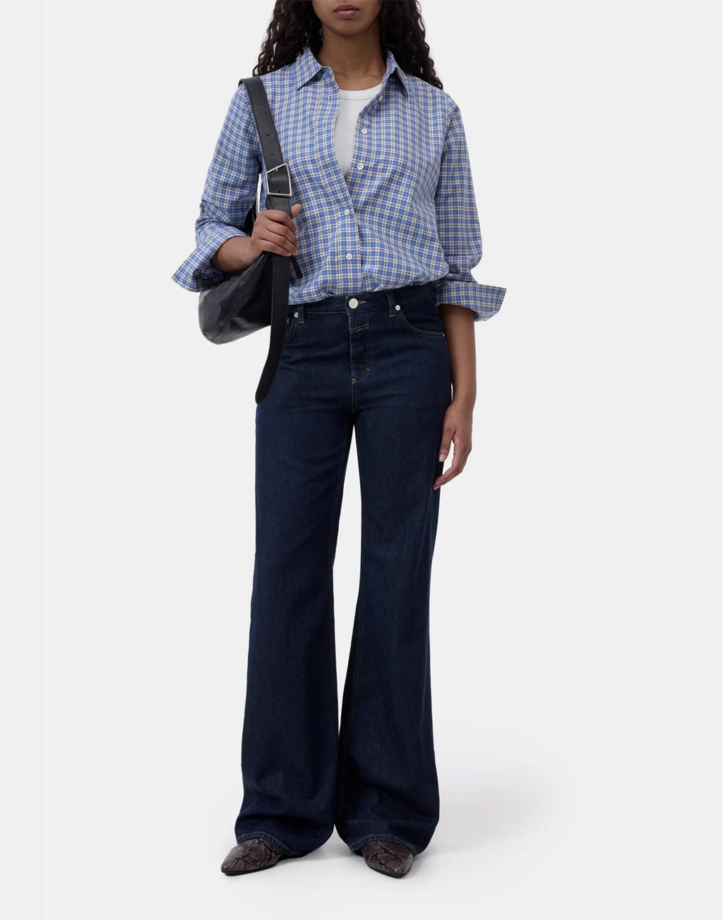 CLOSED Camicia Check in Cotone e Lyocell
