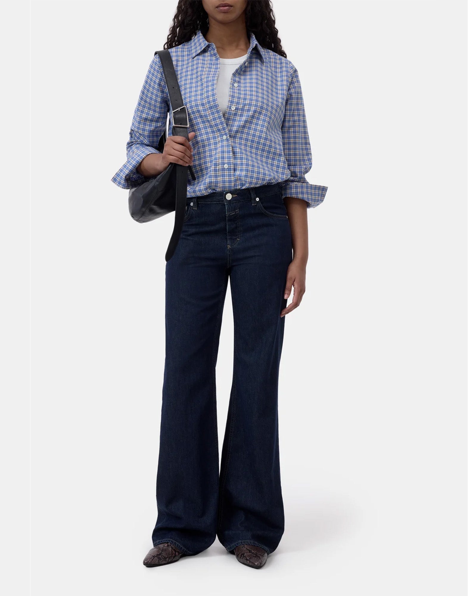 CLOSED Camicia Check in Cotone e Lyocell