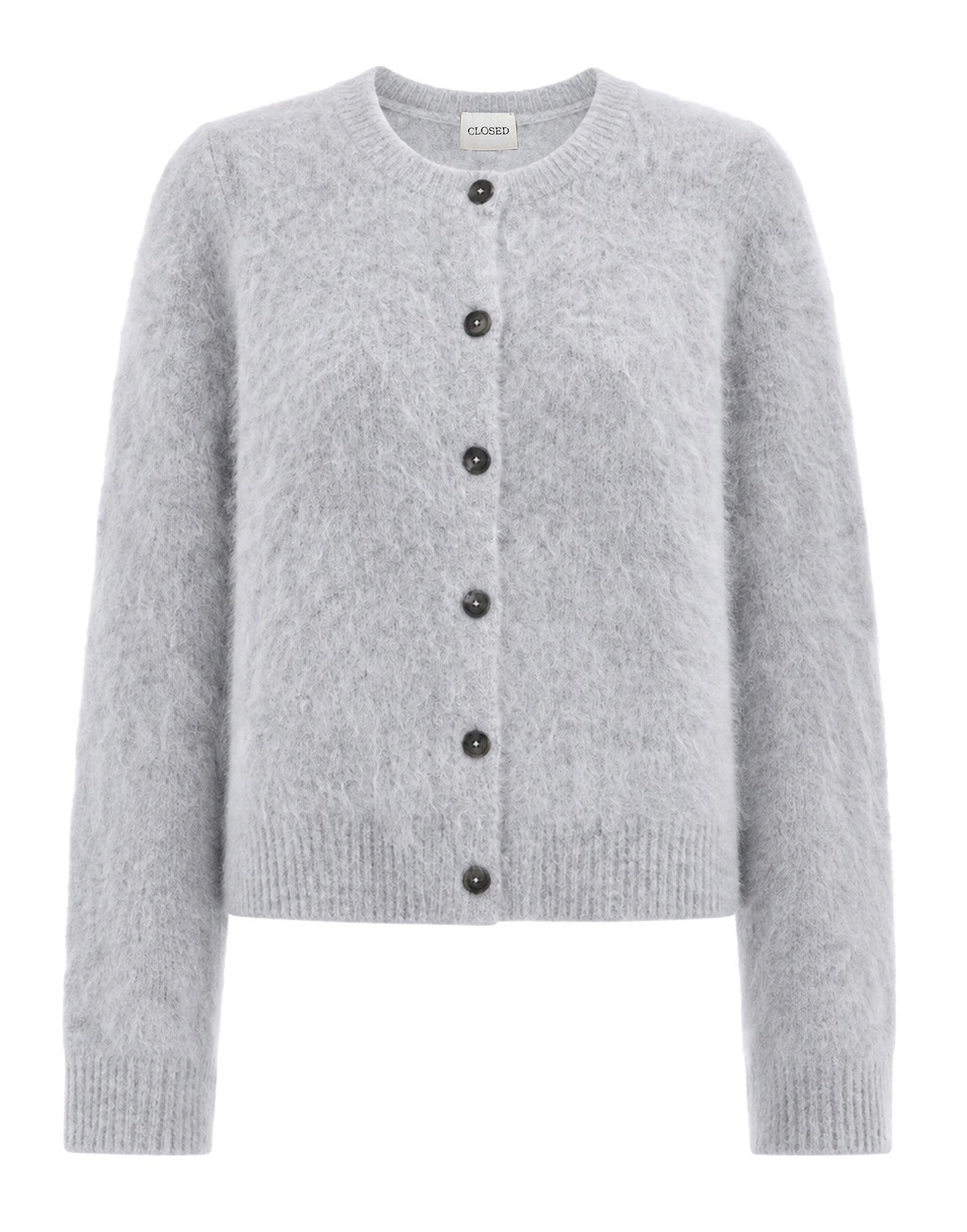 CLOSED Cardigan in Cashmere Spazzolato Light Grey Melange