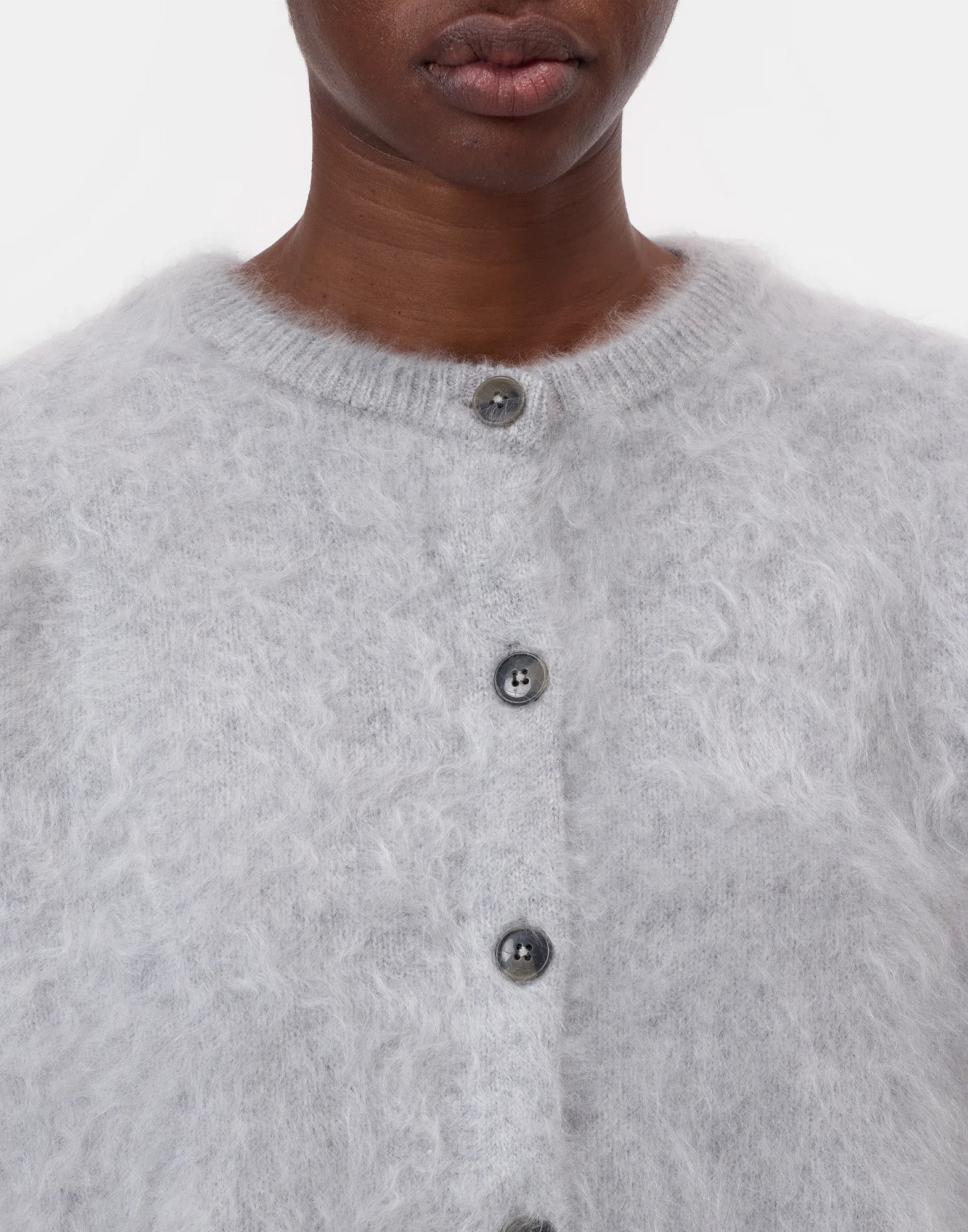 CLOSED Cardigan in Cashmere Spazzolato Light Grey Melange