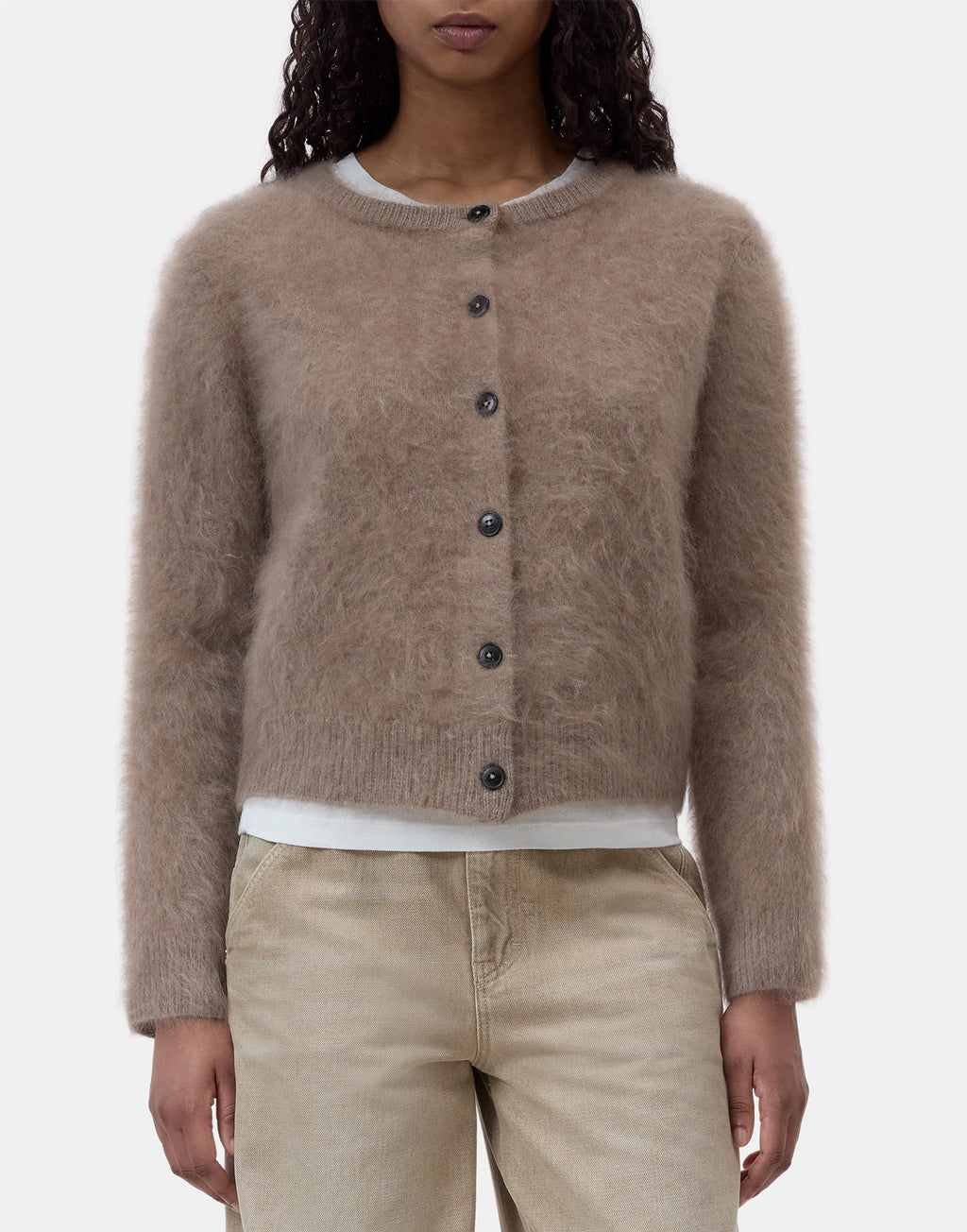 CLOSED Cardigan in Cashmere Spazzolato Wheat Beige