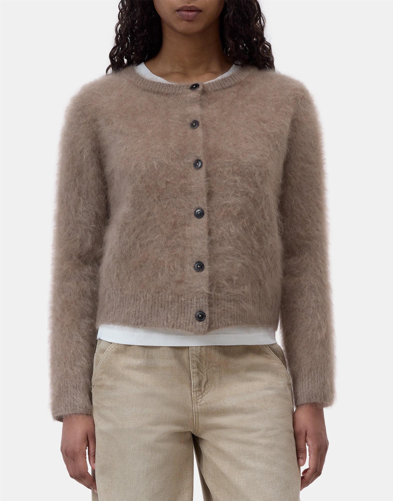 CLOSED Cardigan in Cashmere Spazzolato Wheat Beige
