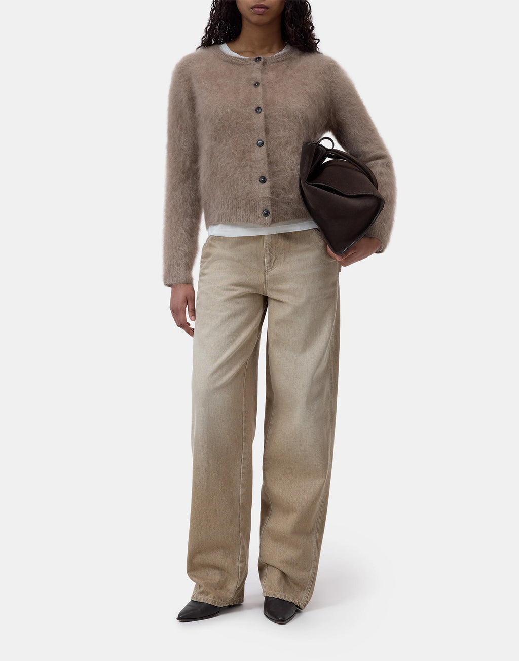 CLOSED Cardigan in Cashmere Spazzolato Wheat Beige