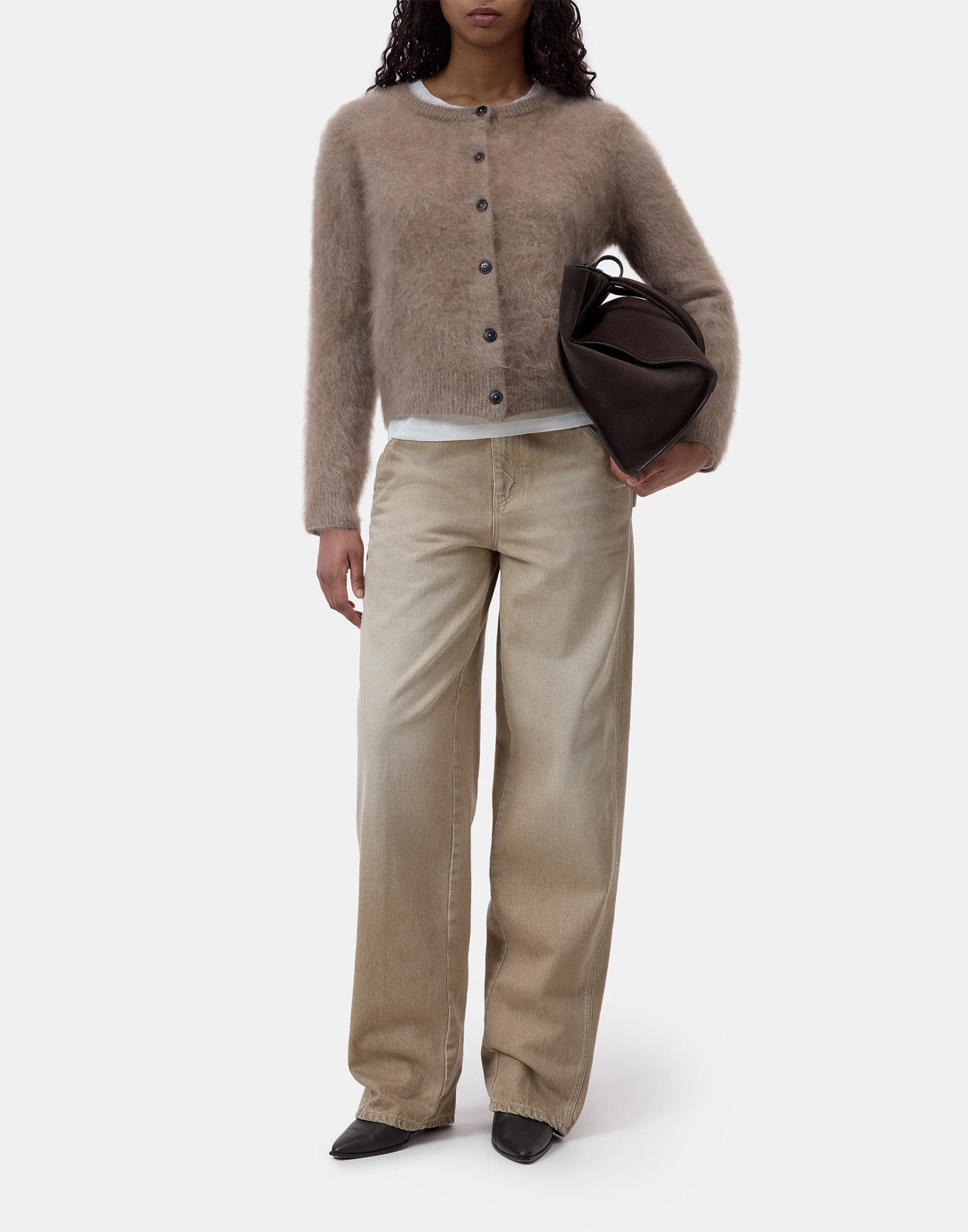 CLOSED Cardigan in Cashmere Spazzolato Wheat Beige