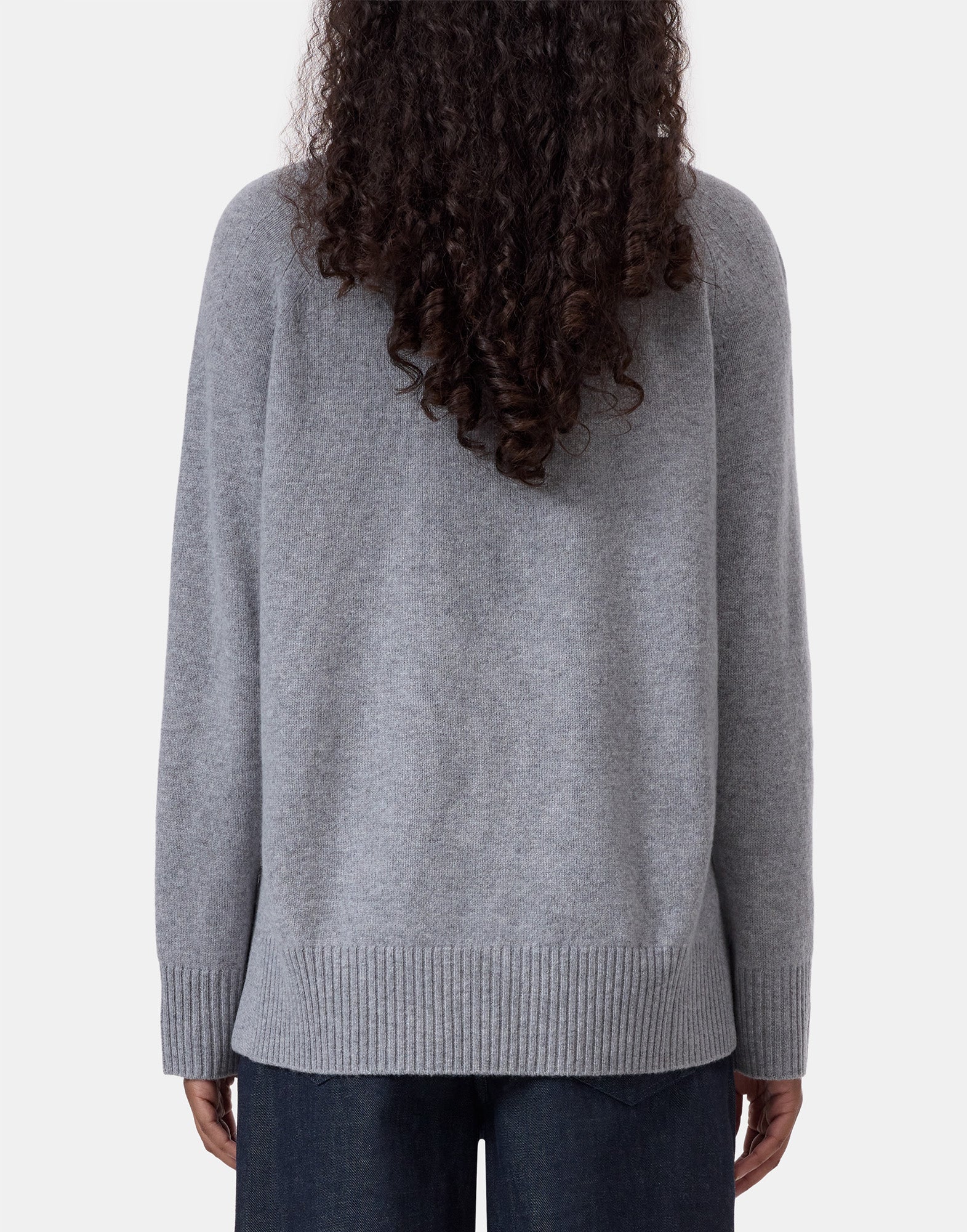 CLOSED Maglione Girocollo in Lana Merino Light Grey Melange