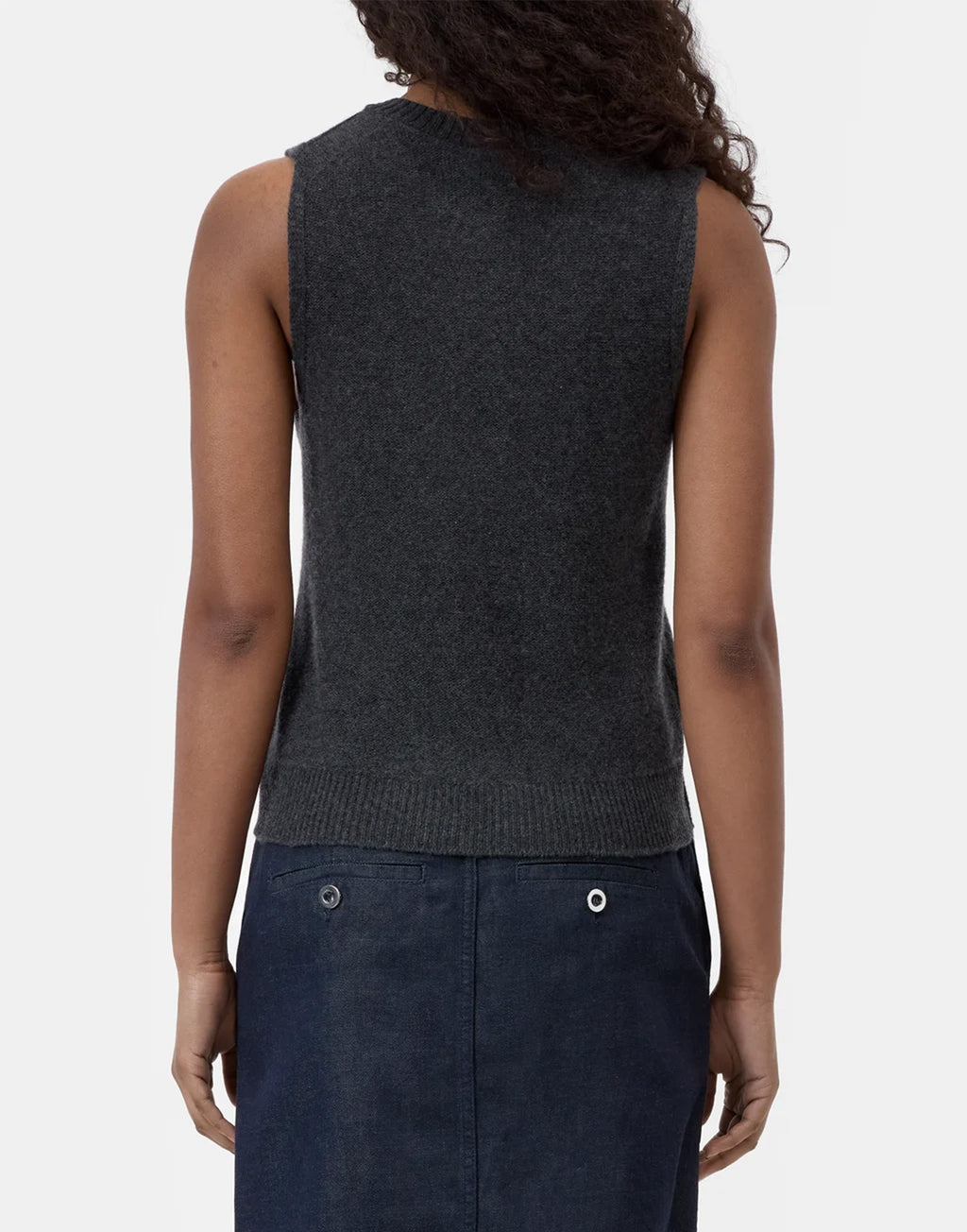 CLOSED Top in Cashmere Traforato Black Melange