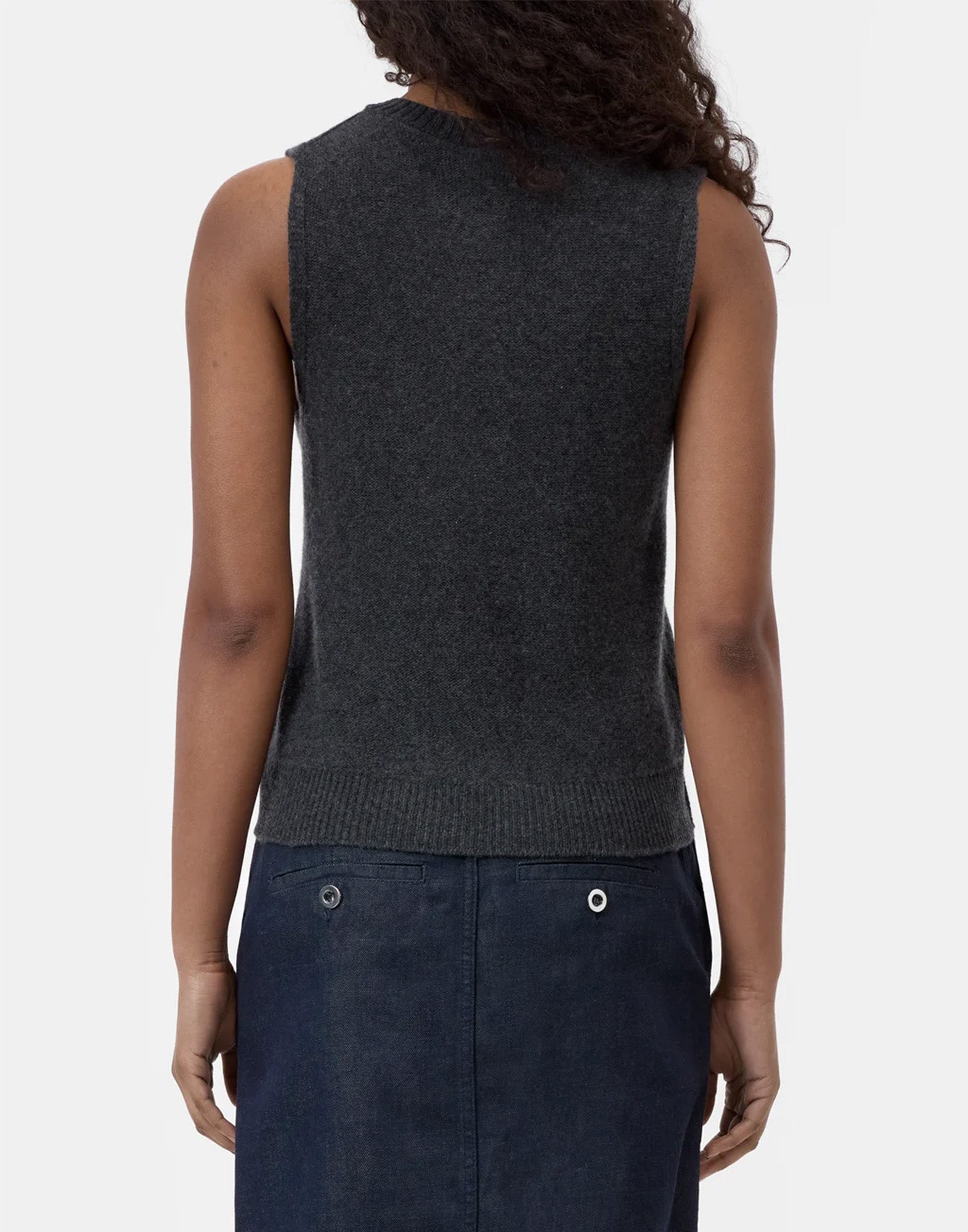 CLOSED Top in Cashmere Traforato Black Melange