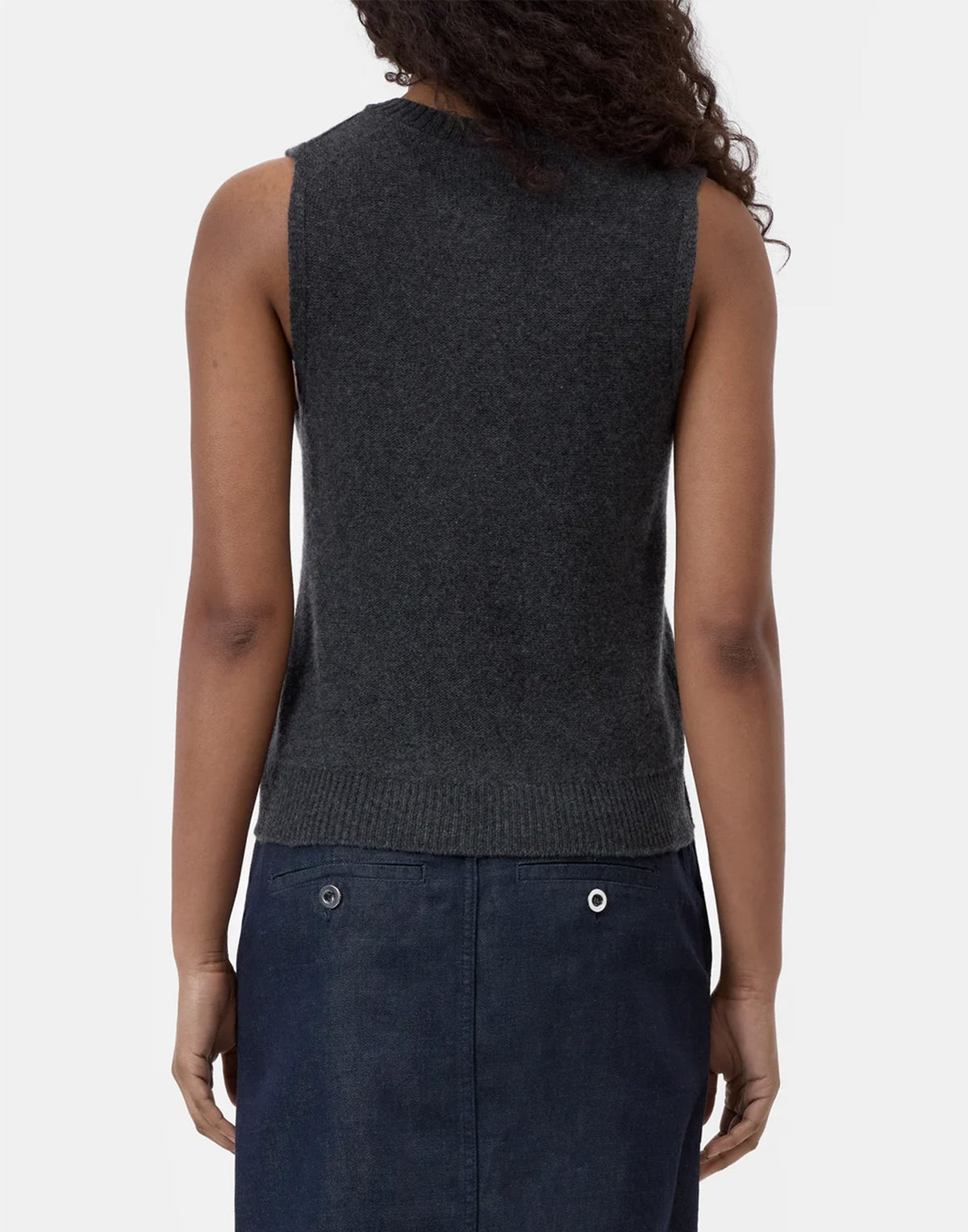 CLOSED Top in Cashmere Traforato Black Melange