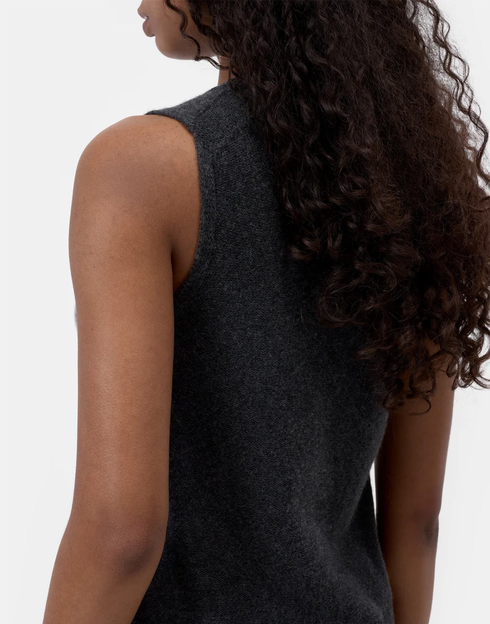 CLOSED Top in Cashmere Traforato Black Melange