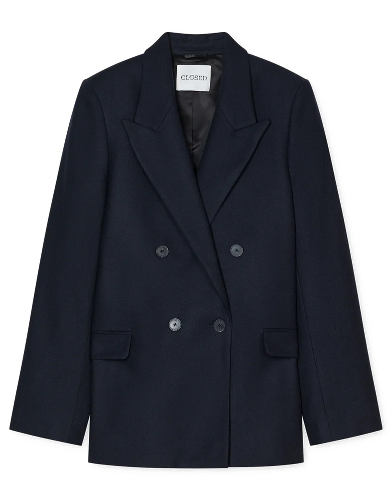 CLOSED Blazer Doppiopetto in Misto Lana Dark Night