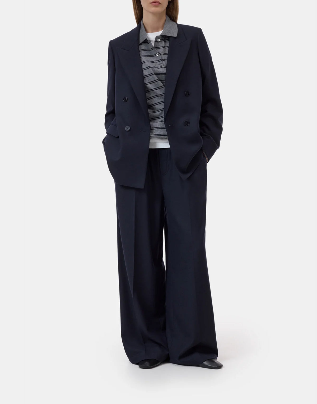 CLOSED Blazer Doppiopetto in Misto Lana Dark Night