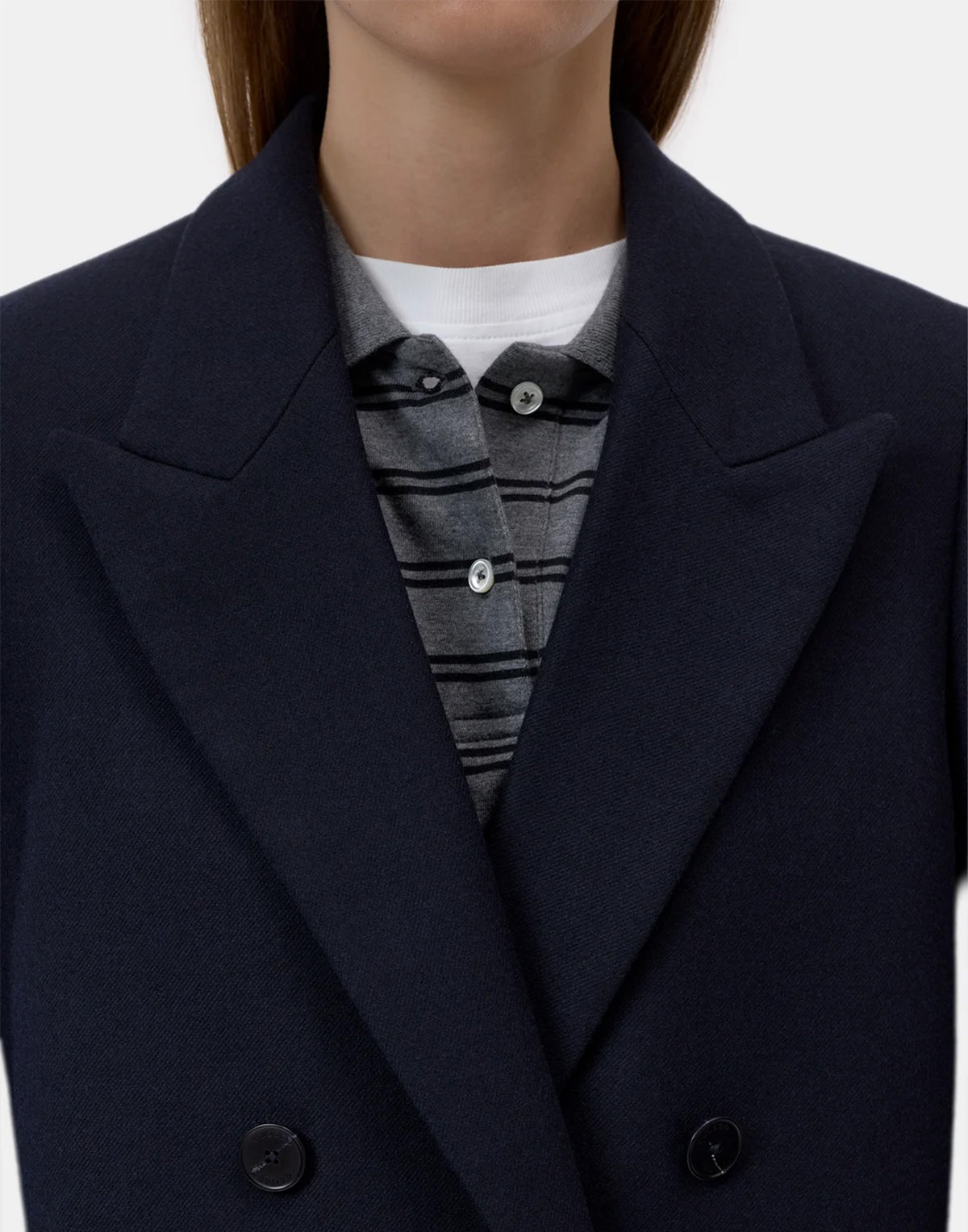 CLOSED Blazer Doppiopetto in Misto Lana Dark Night