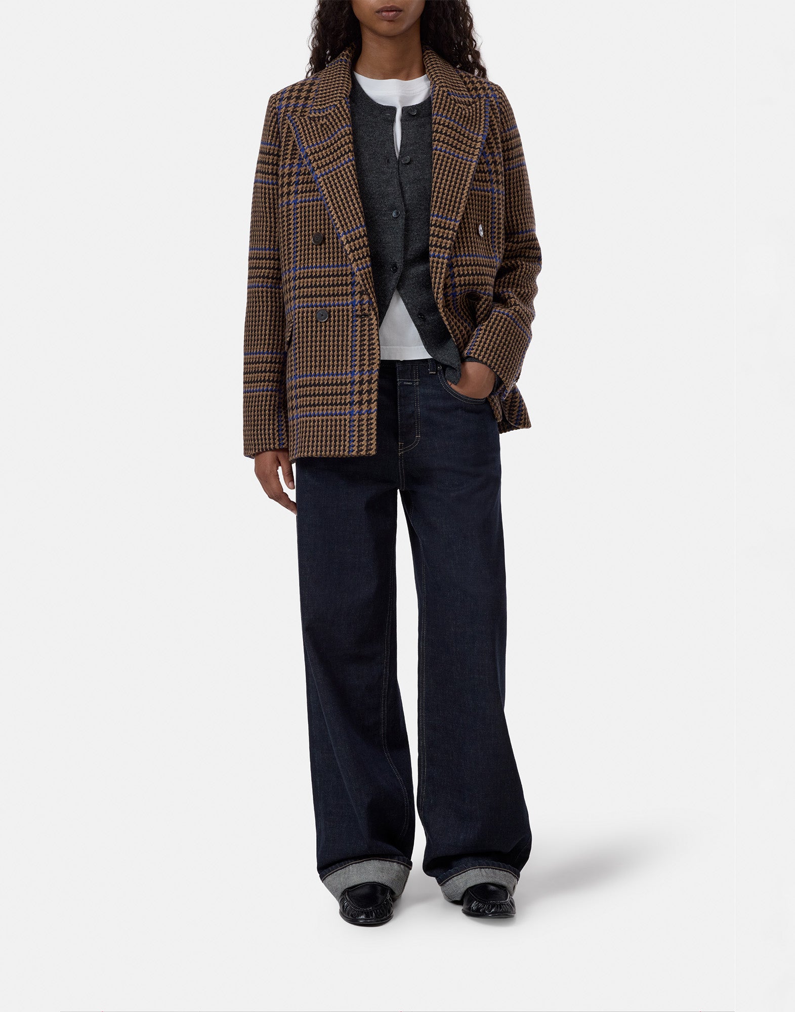 CLOSED Blazer a Quadri in Misto Lana