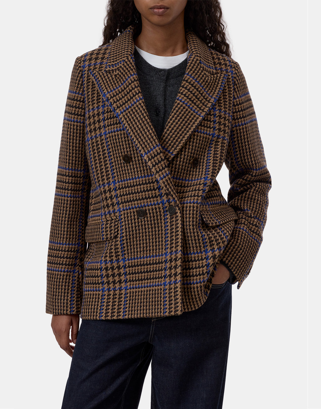 CLOSED Blazer a Quadri in Misto Lana