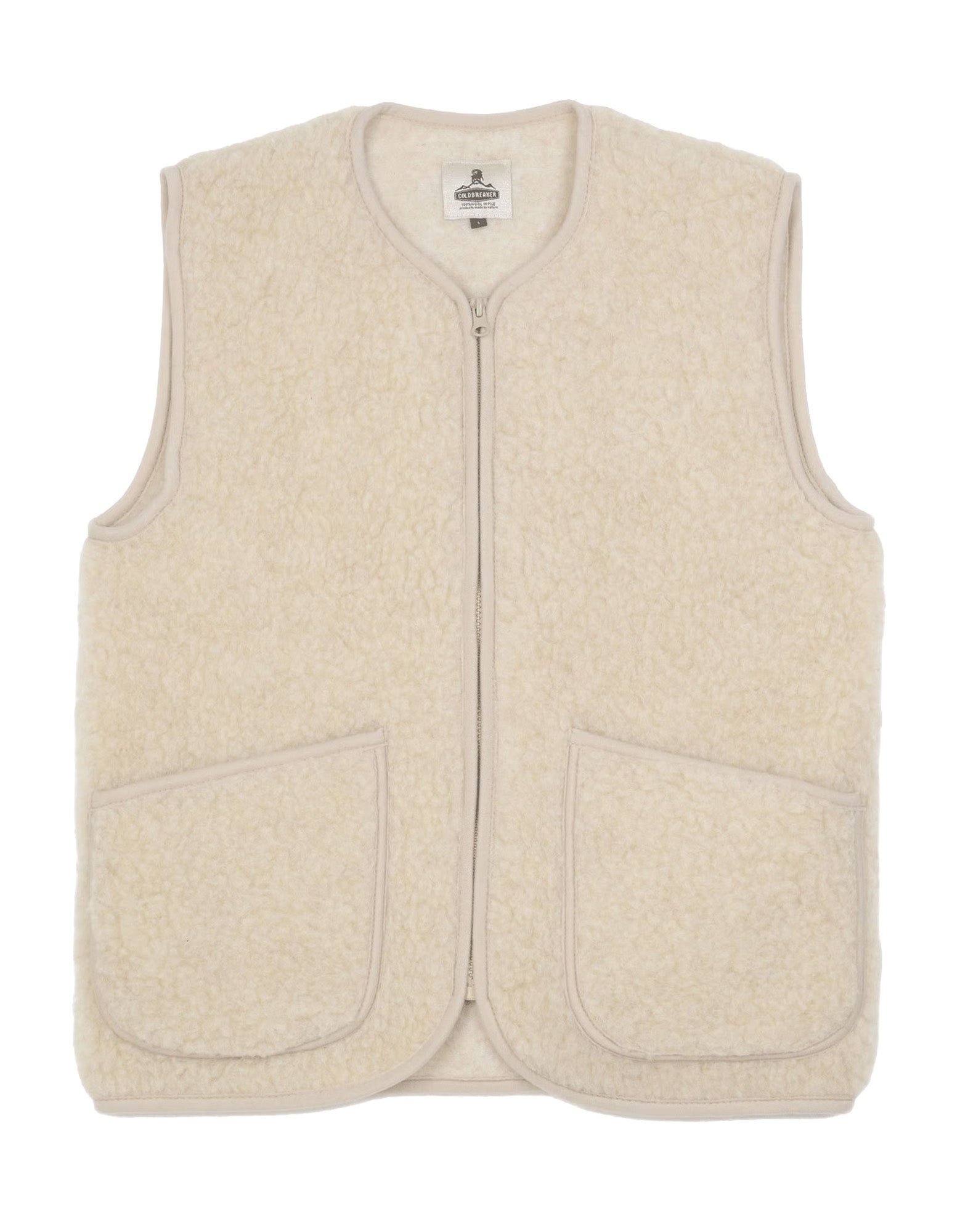 COLDBREAKER Gilet Pepitko in Lana Merino Beige