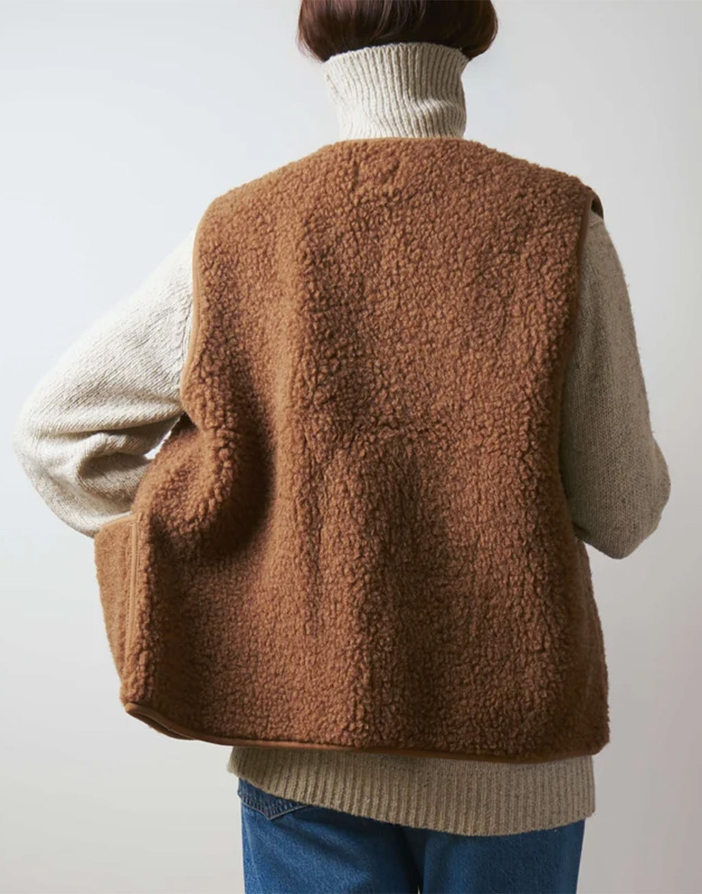 COLDBREAKER Gilet Pepitko in Lana Merino Cammello