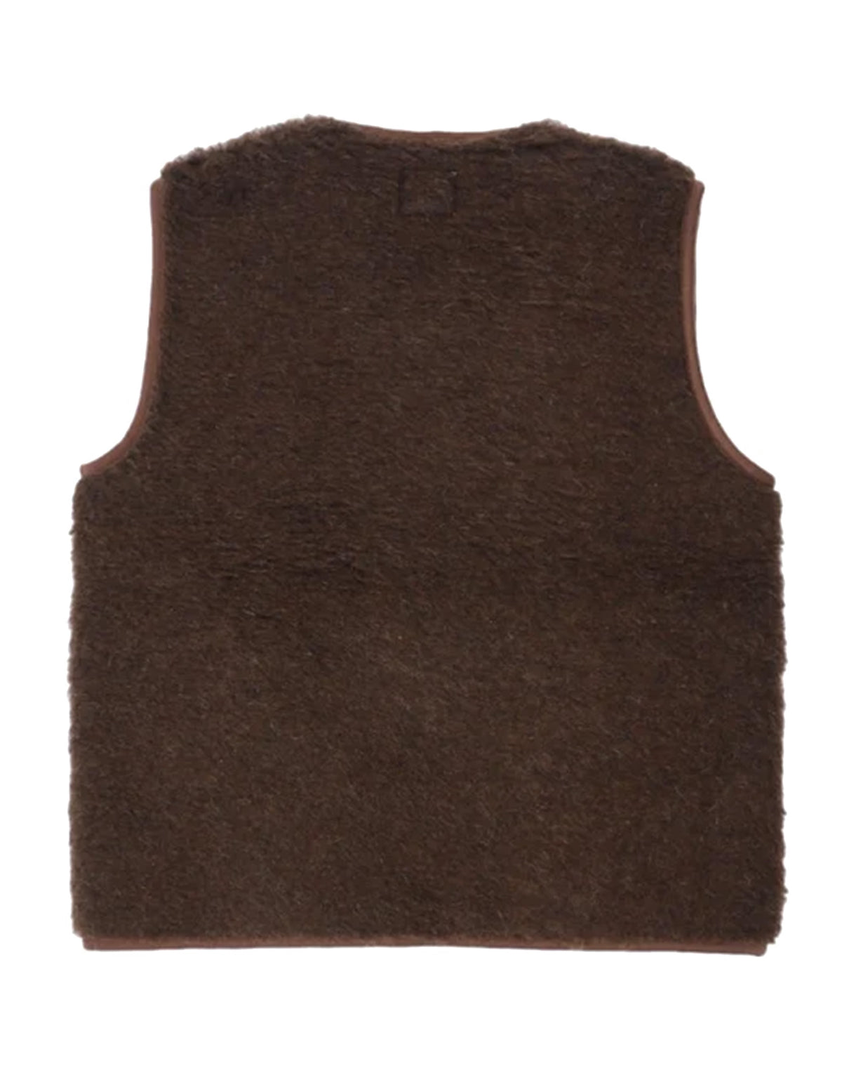 COLDBREAKER Gilet Pepitko in Lana Merino Dark Brown