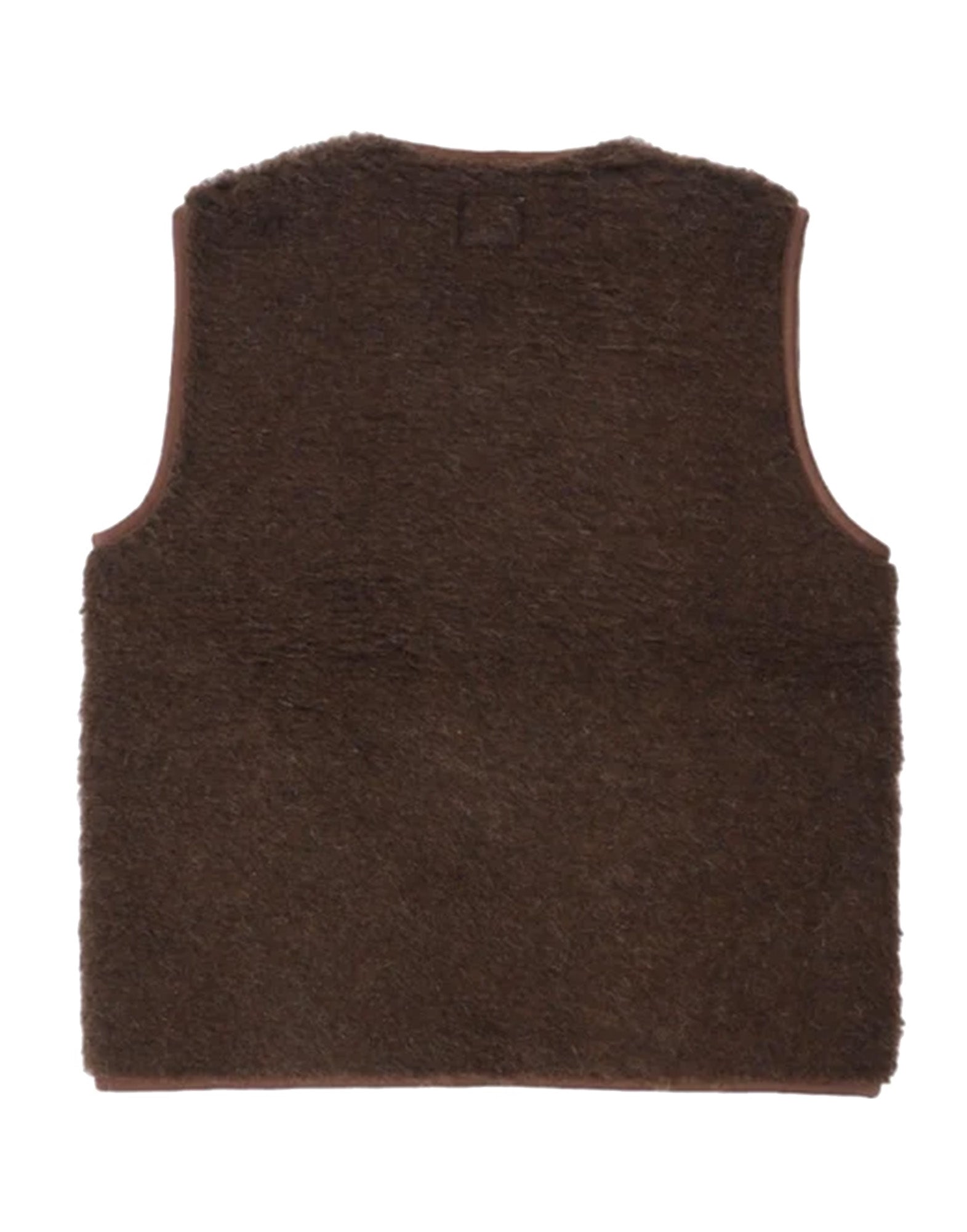 COLDBREAKER Gilet Pepitko in Lana Merino Dark Brown