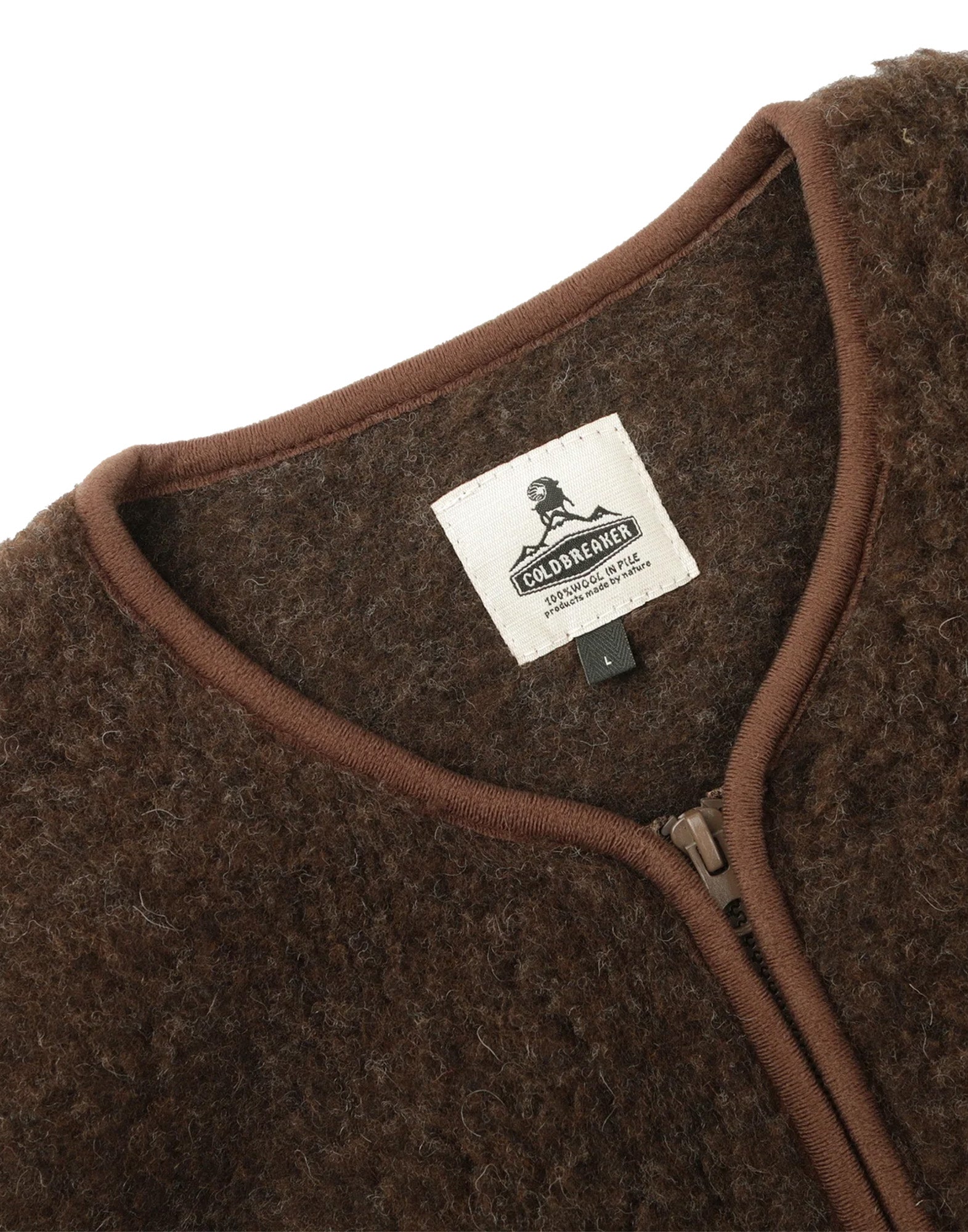 COLDBREAKER Gilet Pepitko in Lana Merino Dark Brown