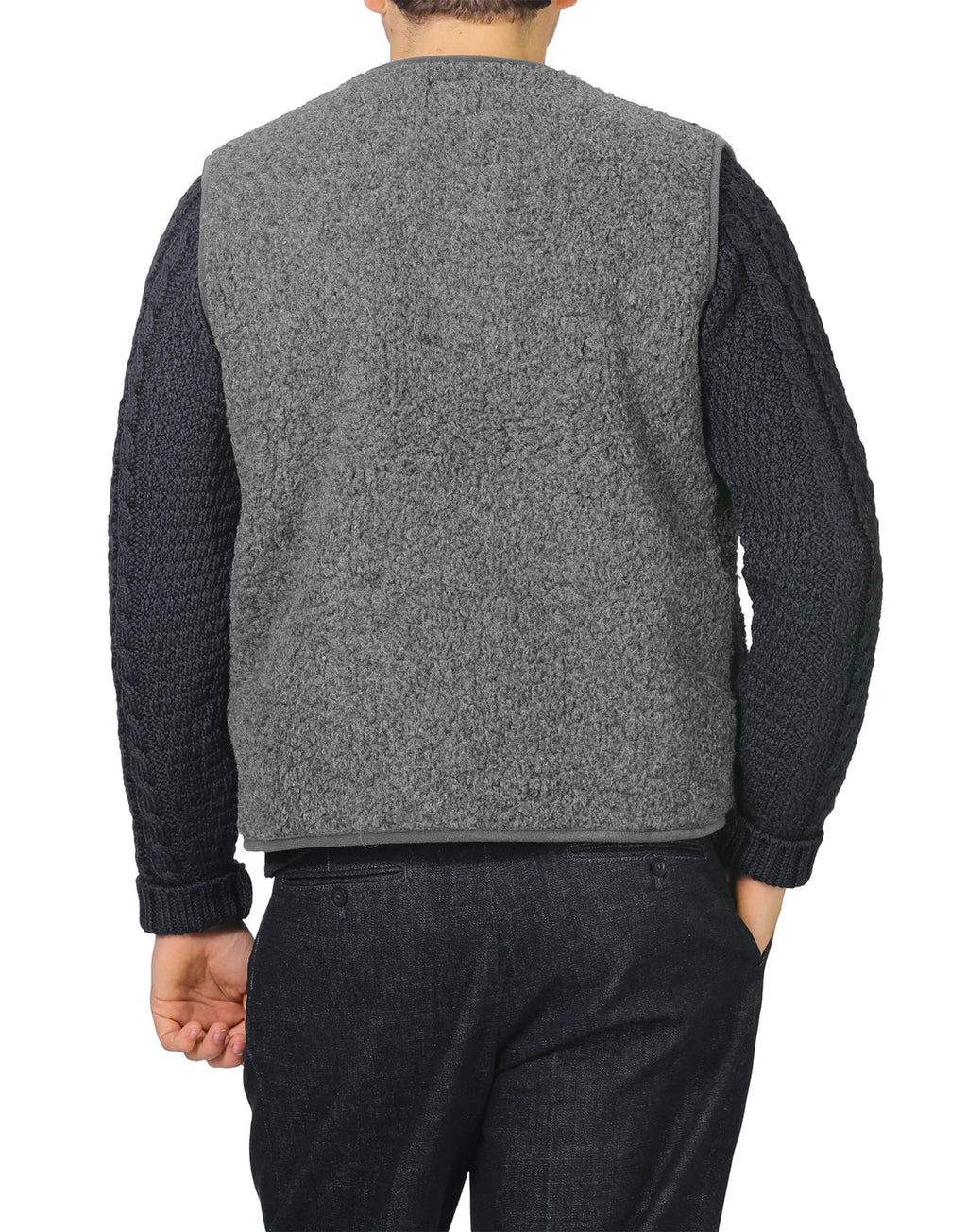 COLDBREAKER Gilet Pepitko in Lana Merino Graphite