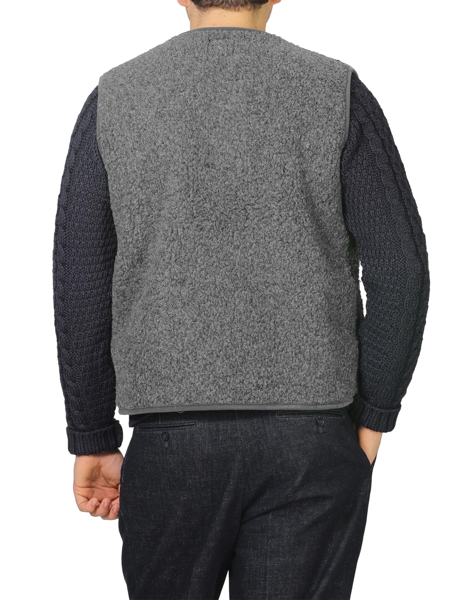 COLDBREAKER Gilet Pepitko in Lana Merino Graphite