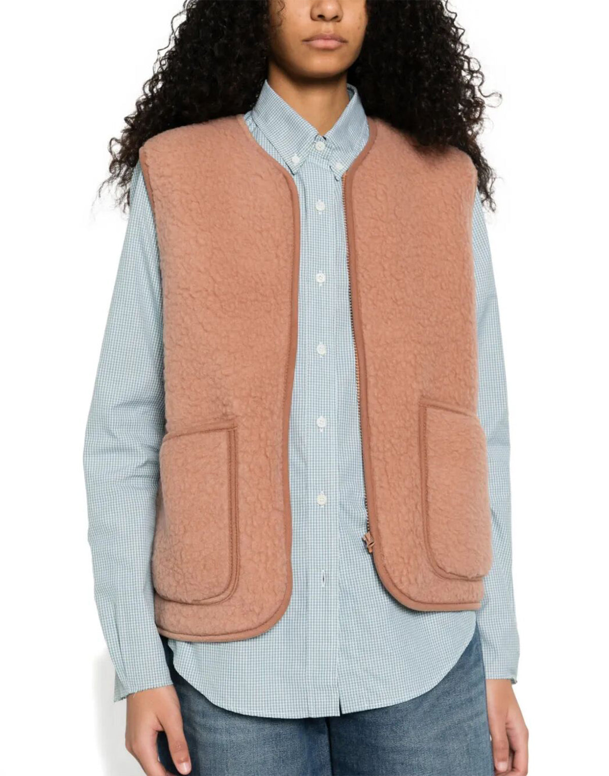 COLDBREAKER Gilet Pepitko in Lana Merino Rugby Tan