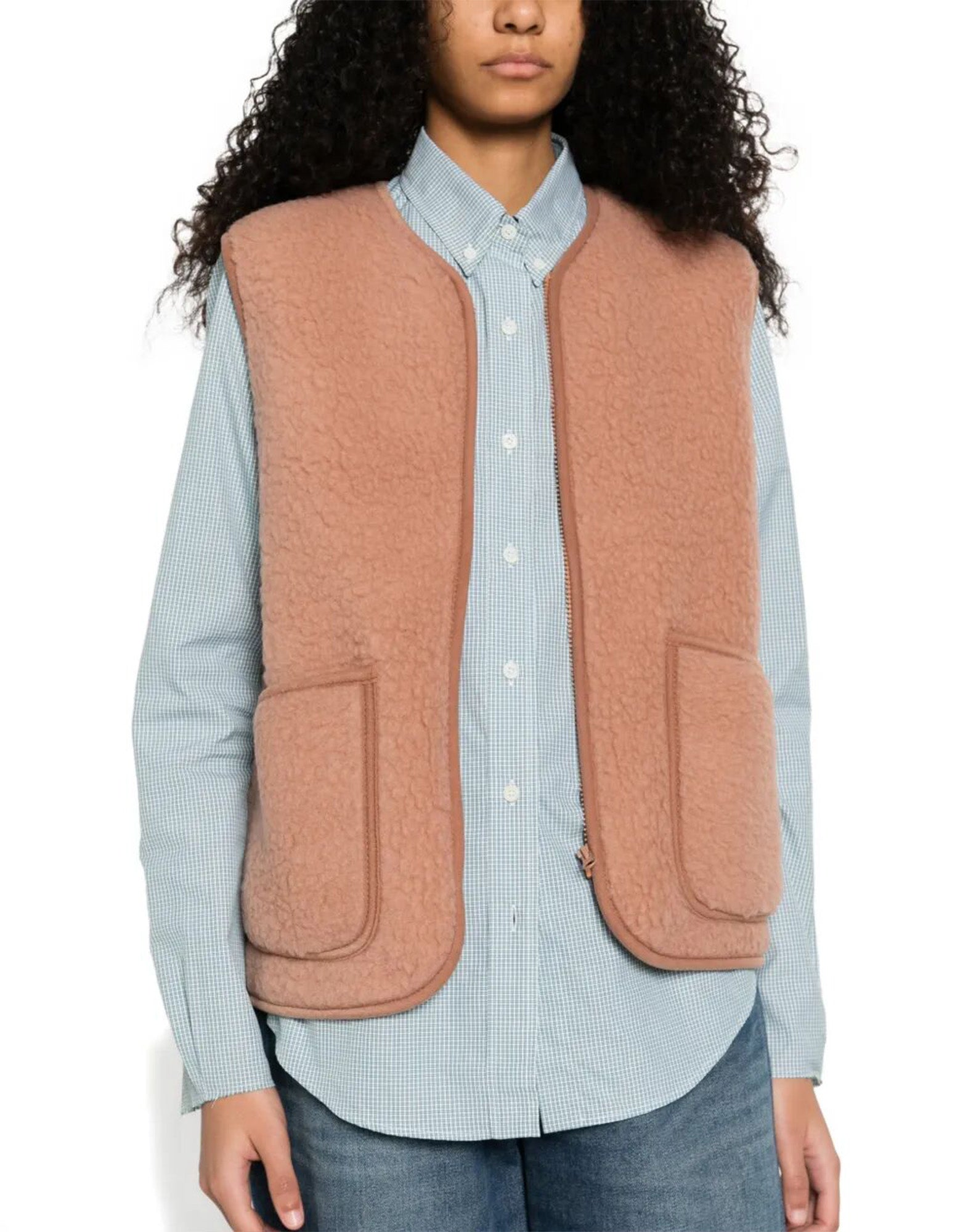 COLDBREAKER Gilet Pepitko in Lana Merino Rugby Tan