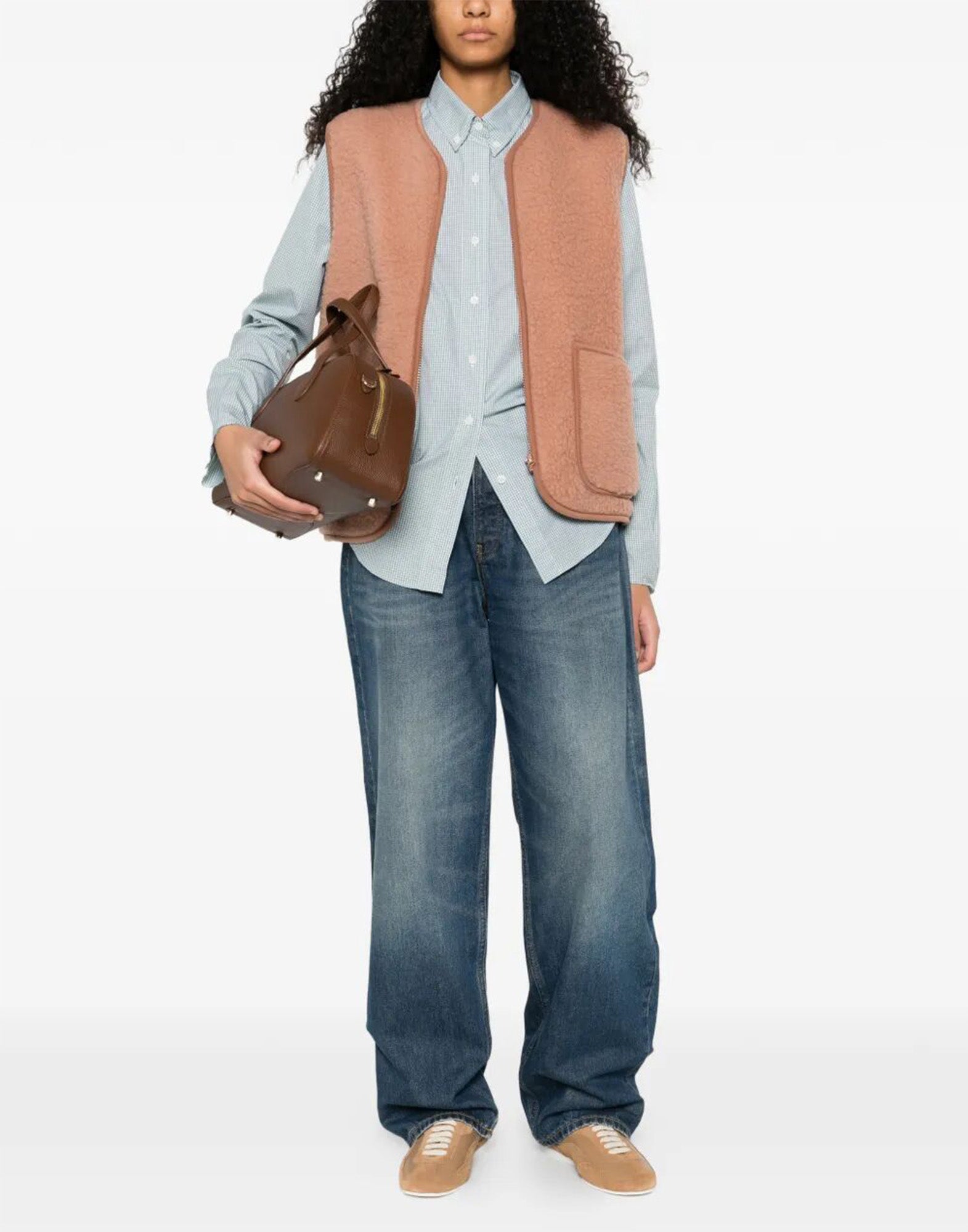 COLDBREAKER Gilet Pepitko in Lana Merino Rugby Tan