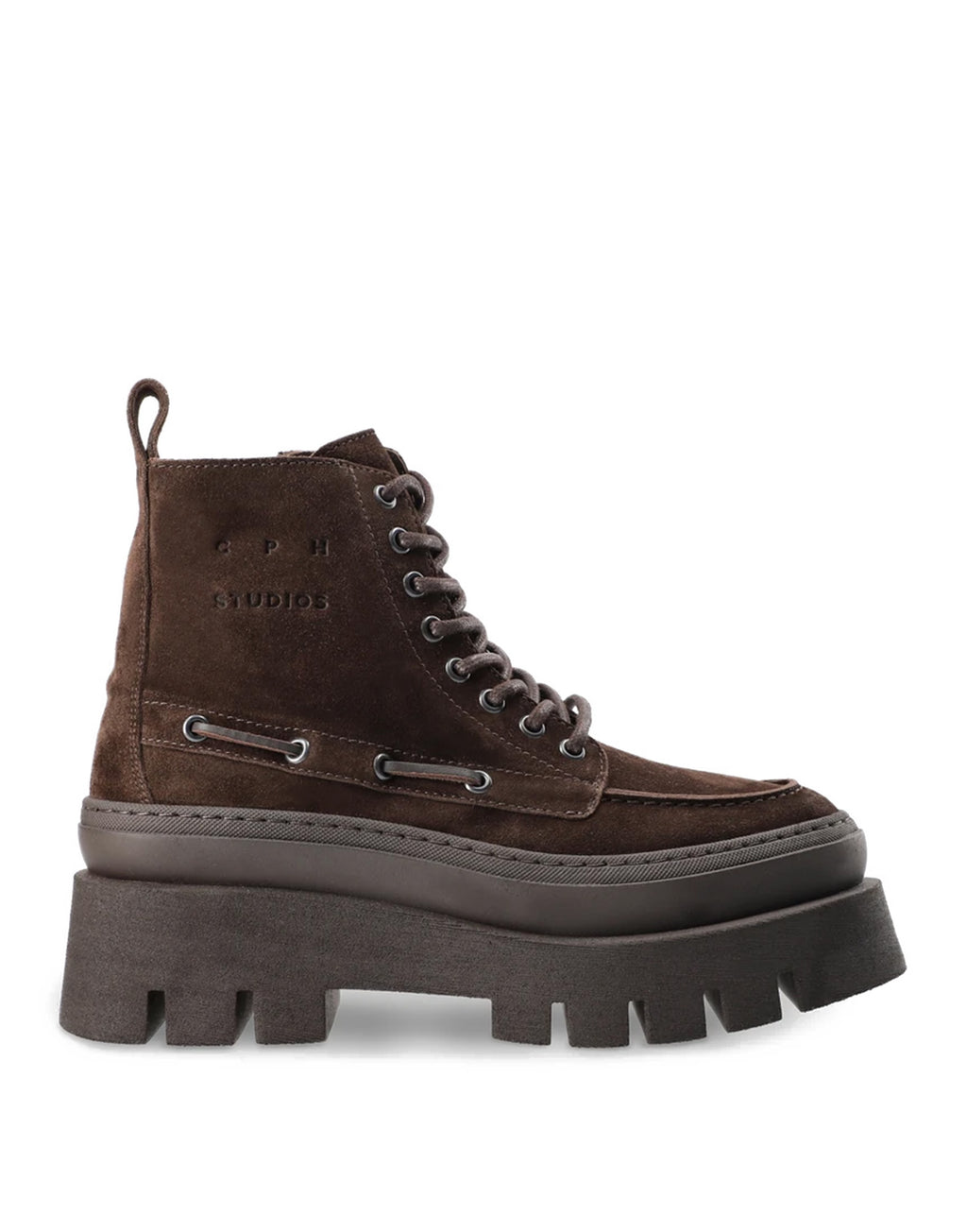 COPENHAGEN Hiker Boot in Suede Chocolate