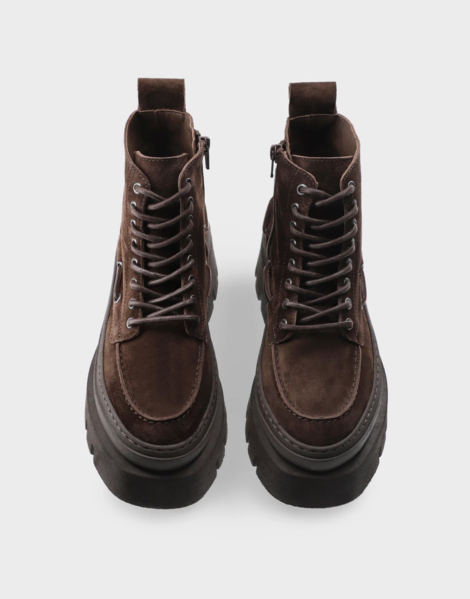 COPENHAGEN Hiker Boot in Suede Chocolate