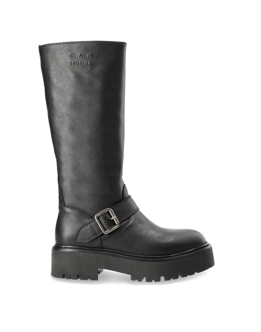 COPENHAGEN Stivali Biker in Pelle Nera