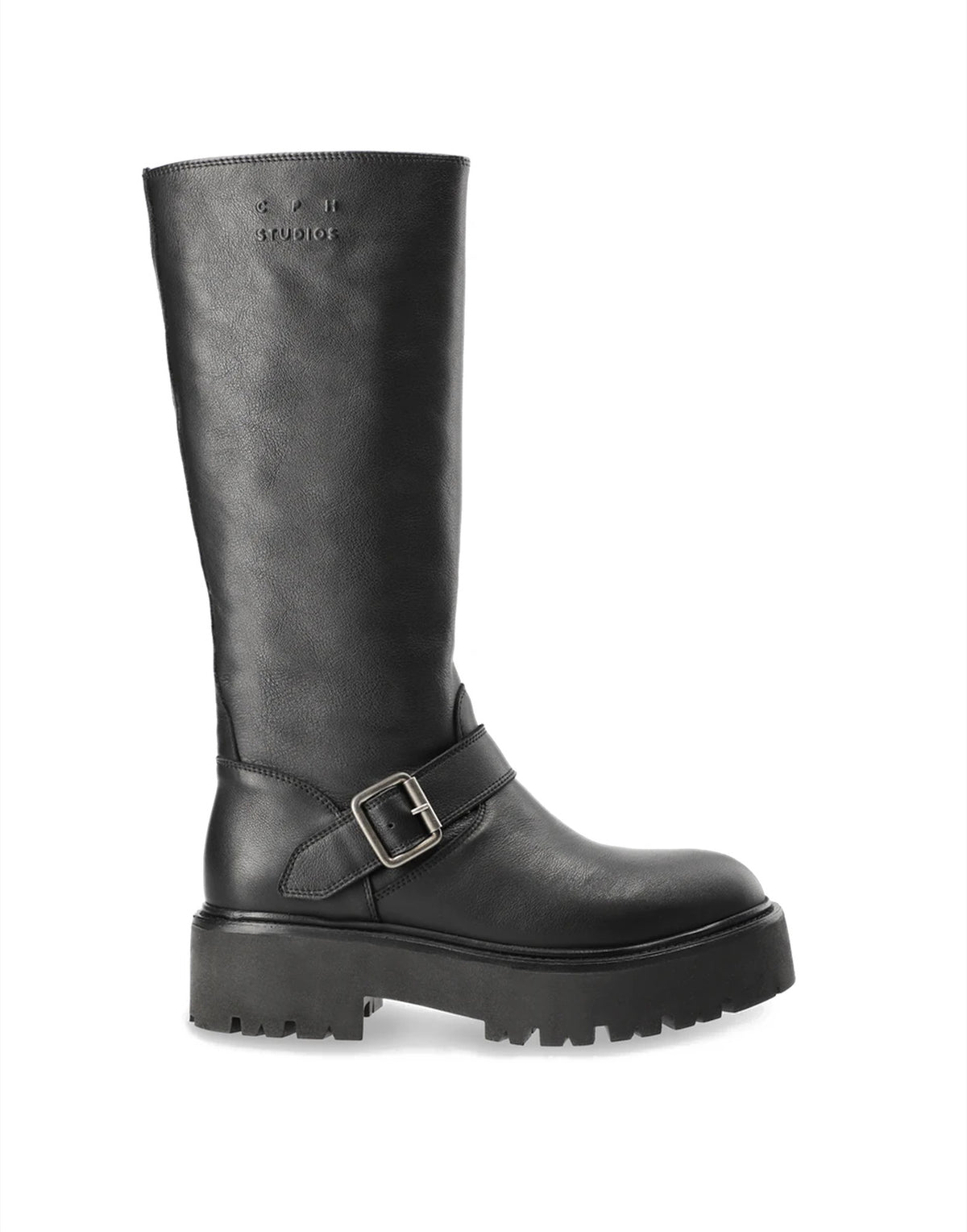 COPENHAGEN Stivali Biker in Pelle Nera