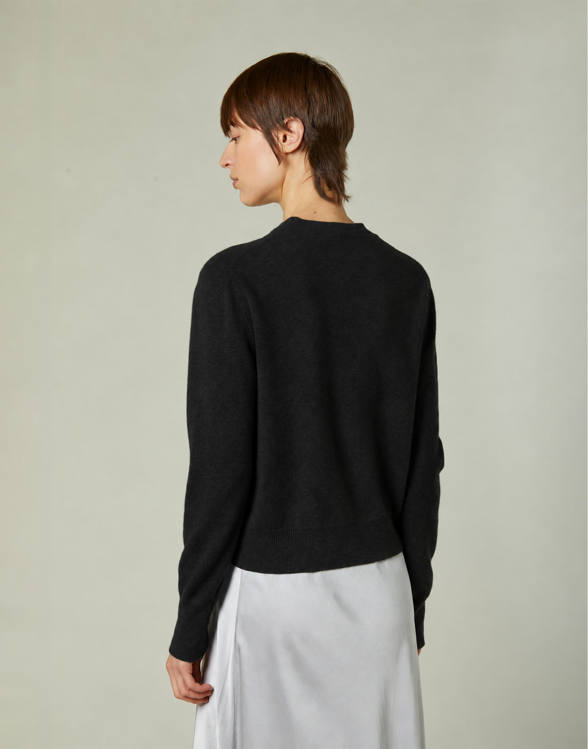 DANIELE FIESOLI Maglia Girocollo in Lana Merino e Cashmere Nero