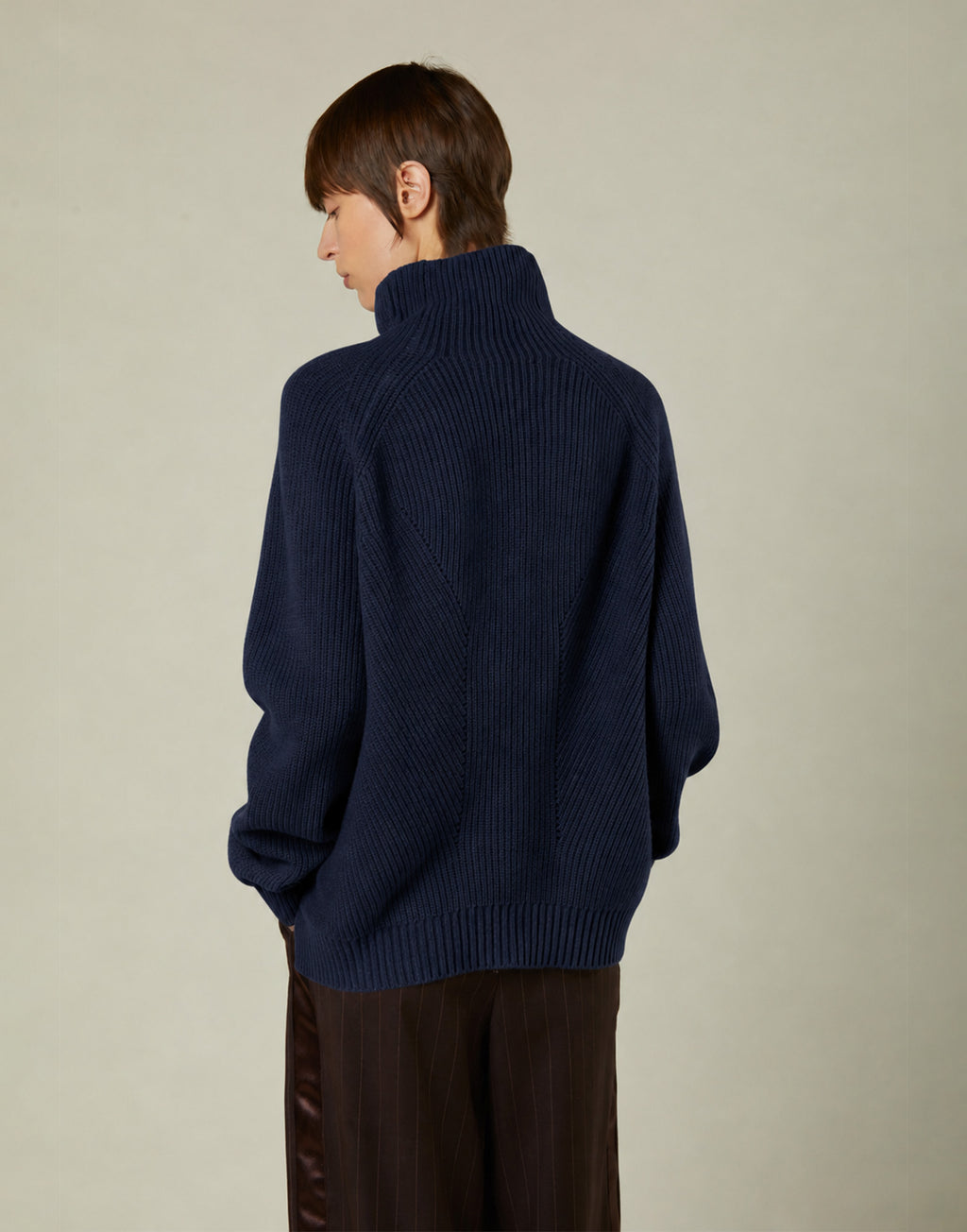 DANIELE FIESOLI Maglia Collo Vulcano in Cashmere Blu