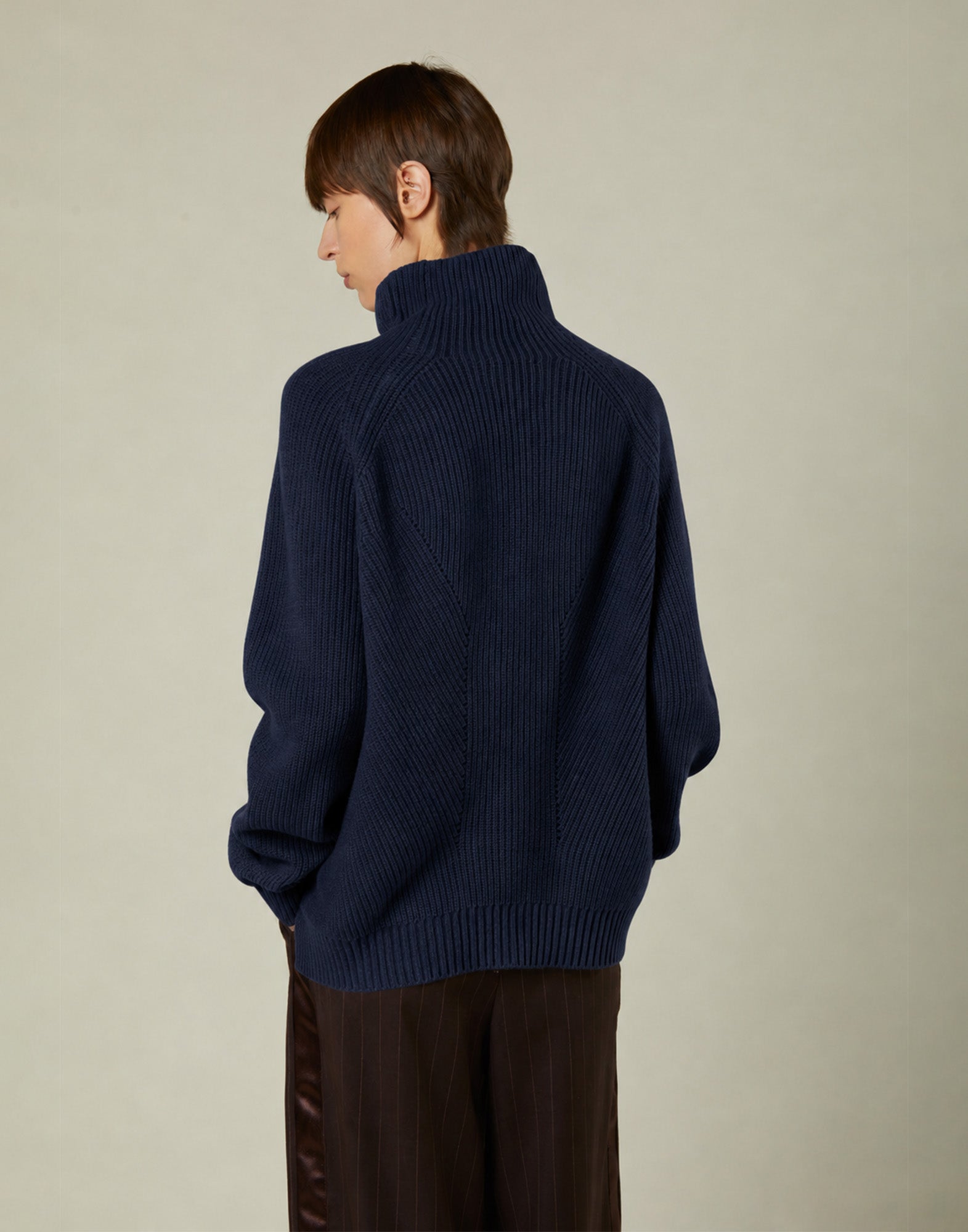 DANIELE FIESOLI Maglia Collo Vulcano in Cashmere Blu
