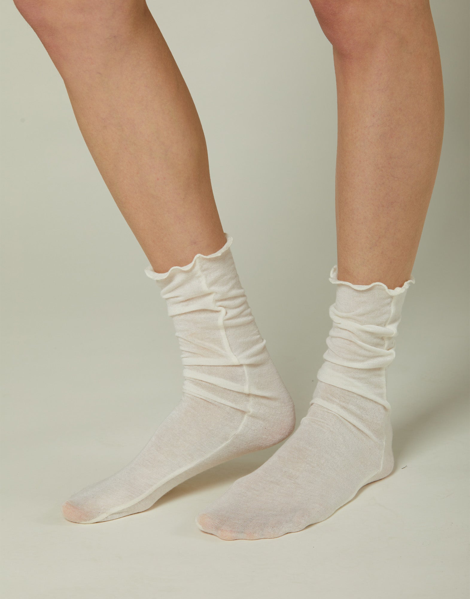 DANIELE FIESOLI Calzini in Misto Cashmere Grigio Panna