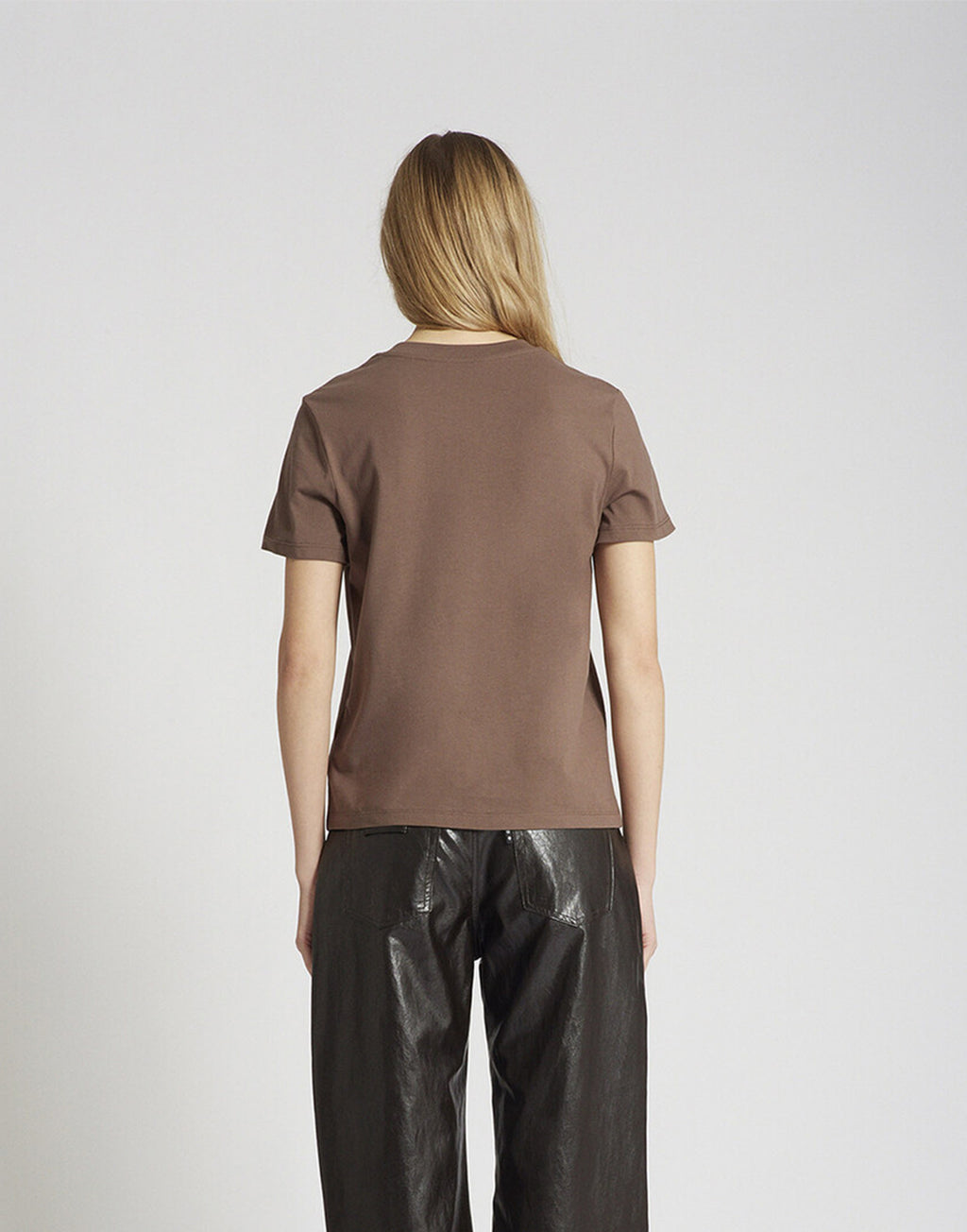 DEPARTMENT FIVE T-Shirt in Cotone Organico con Stampa Logo Marrone