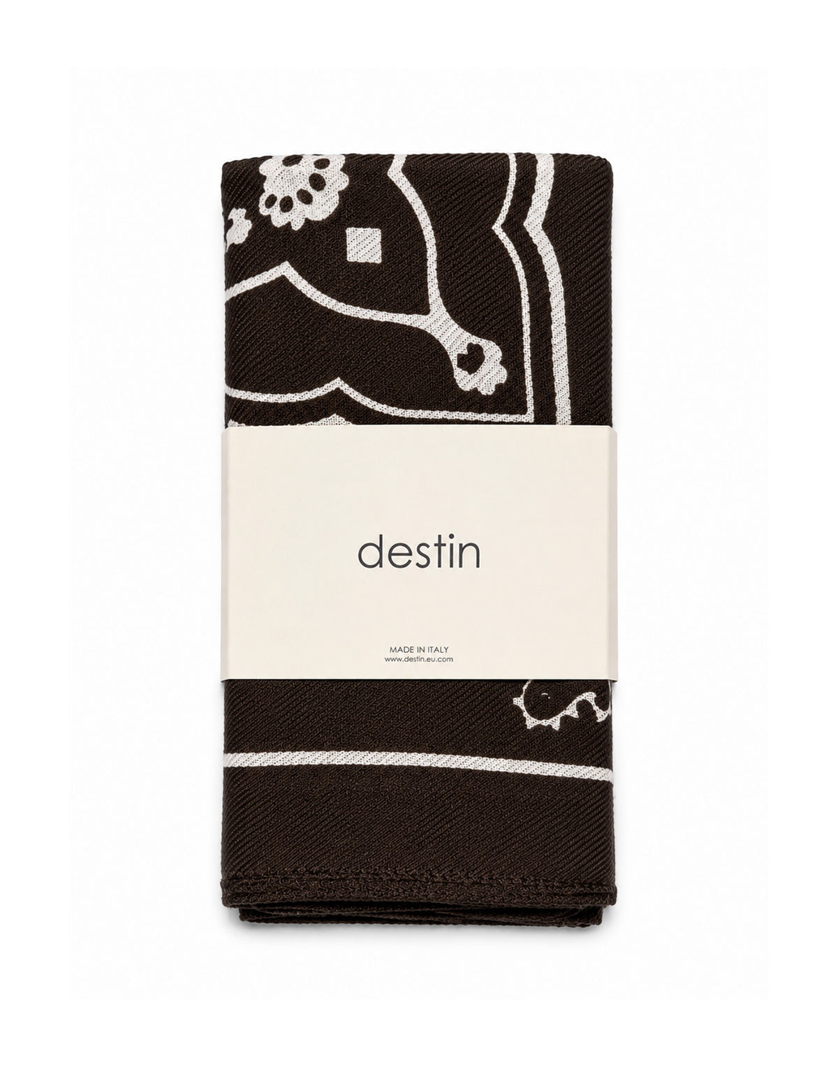DESTIN Pamila Bandana in Lana e Cashmere Dark Choco