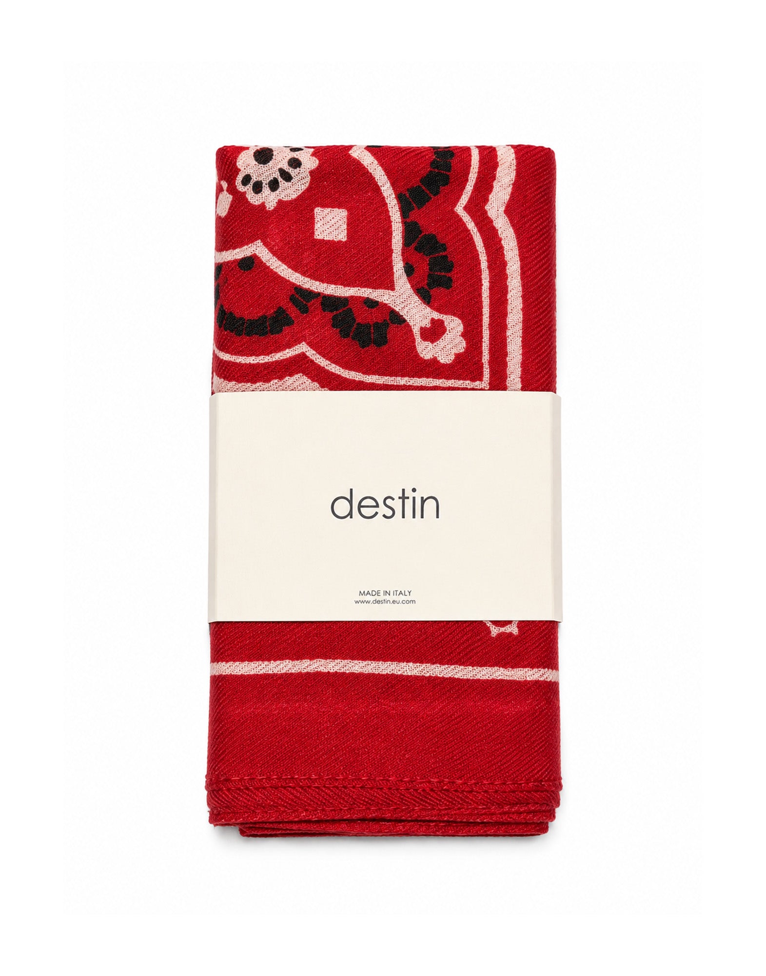 DESTIN Pamila Bandana in Lana e Cashmere Red Hell