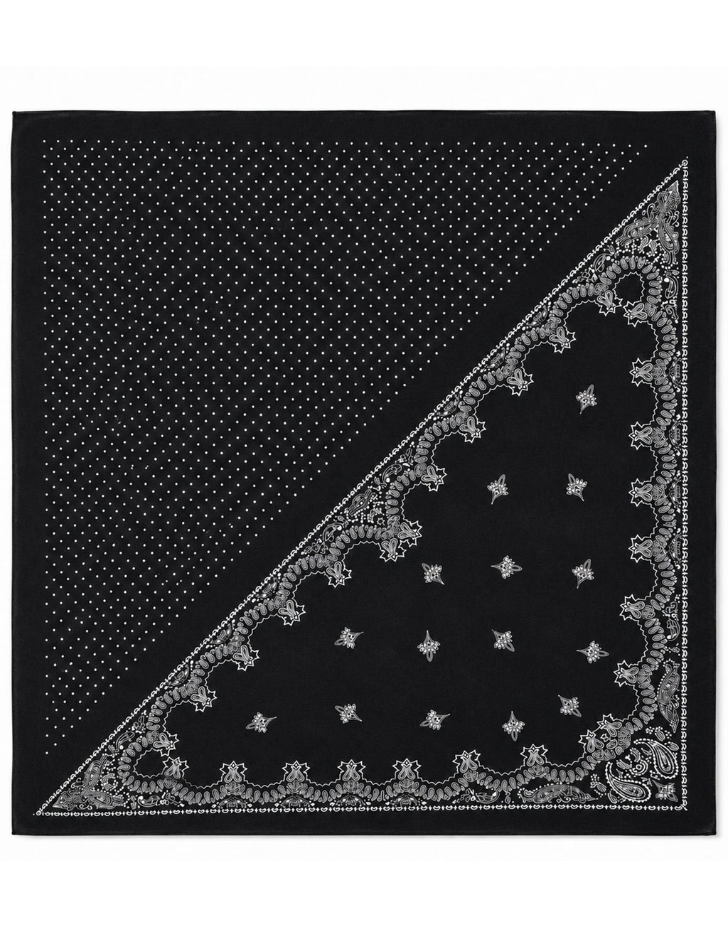 DESTIN Foulard Triangolo in Lana Double-Face Black