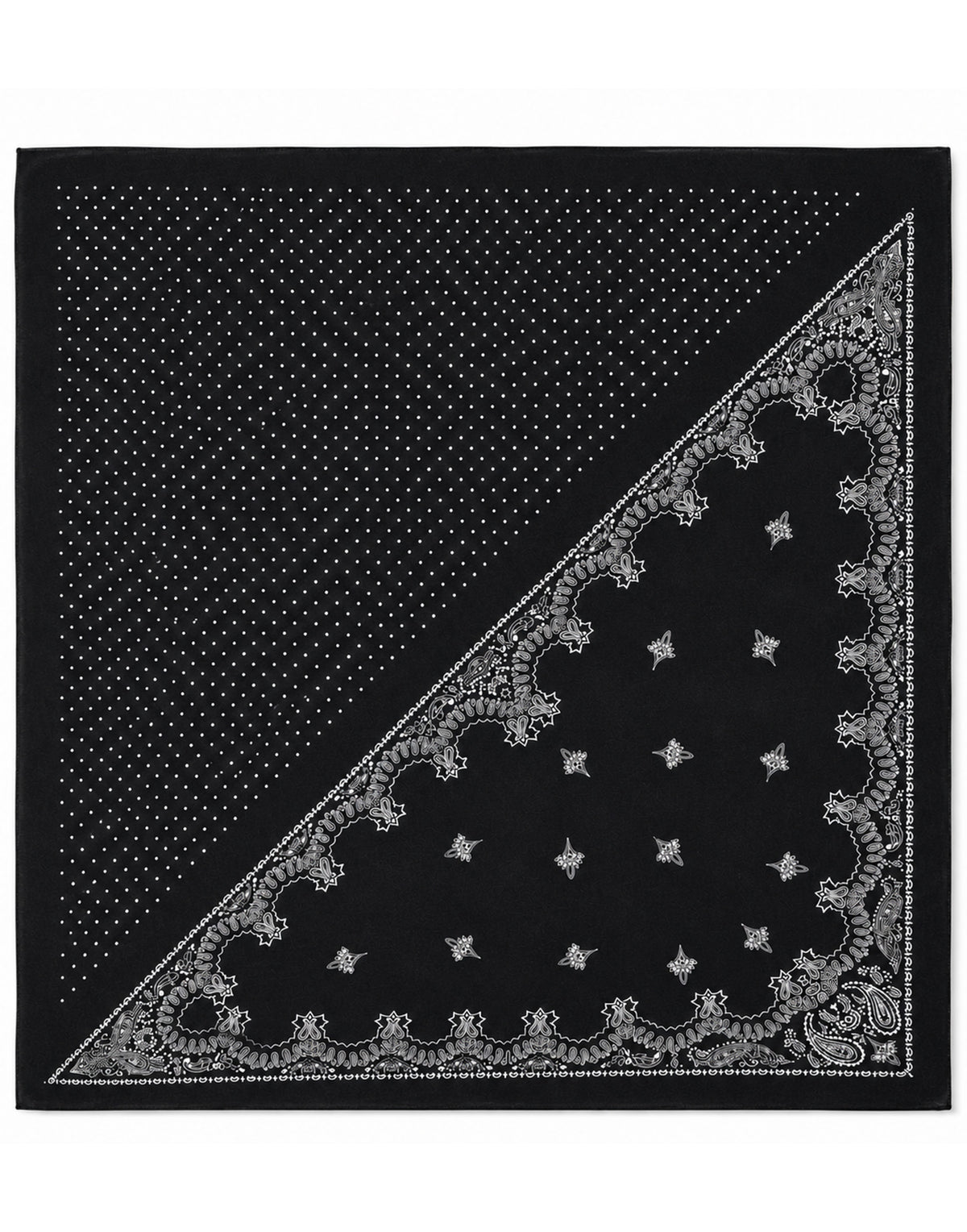 DESTIN Foulard Triangolo in Lana Double-Face Black