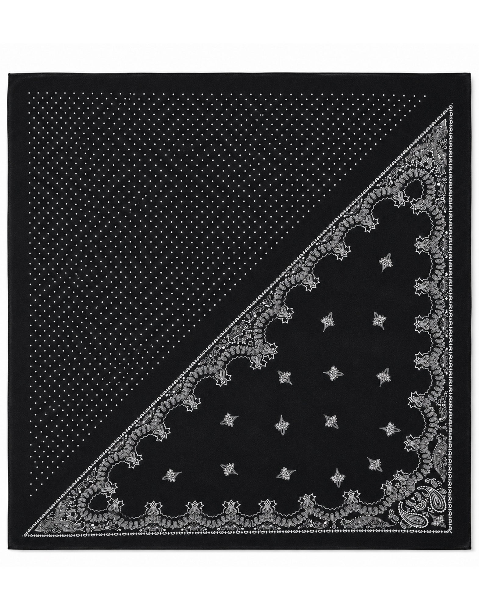DESTIN Foulard Triangolo in Lana Double-Face Black